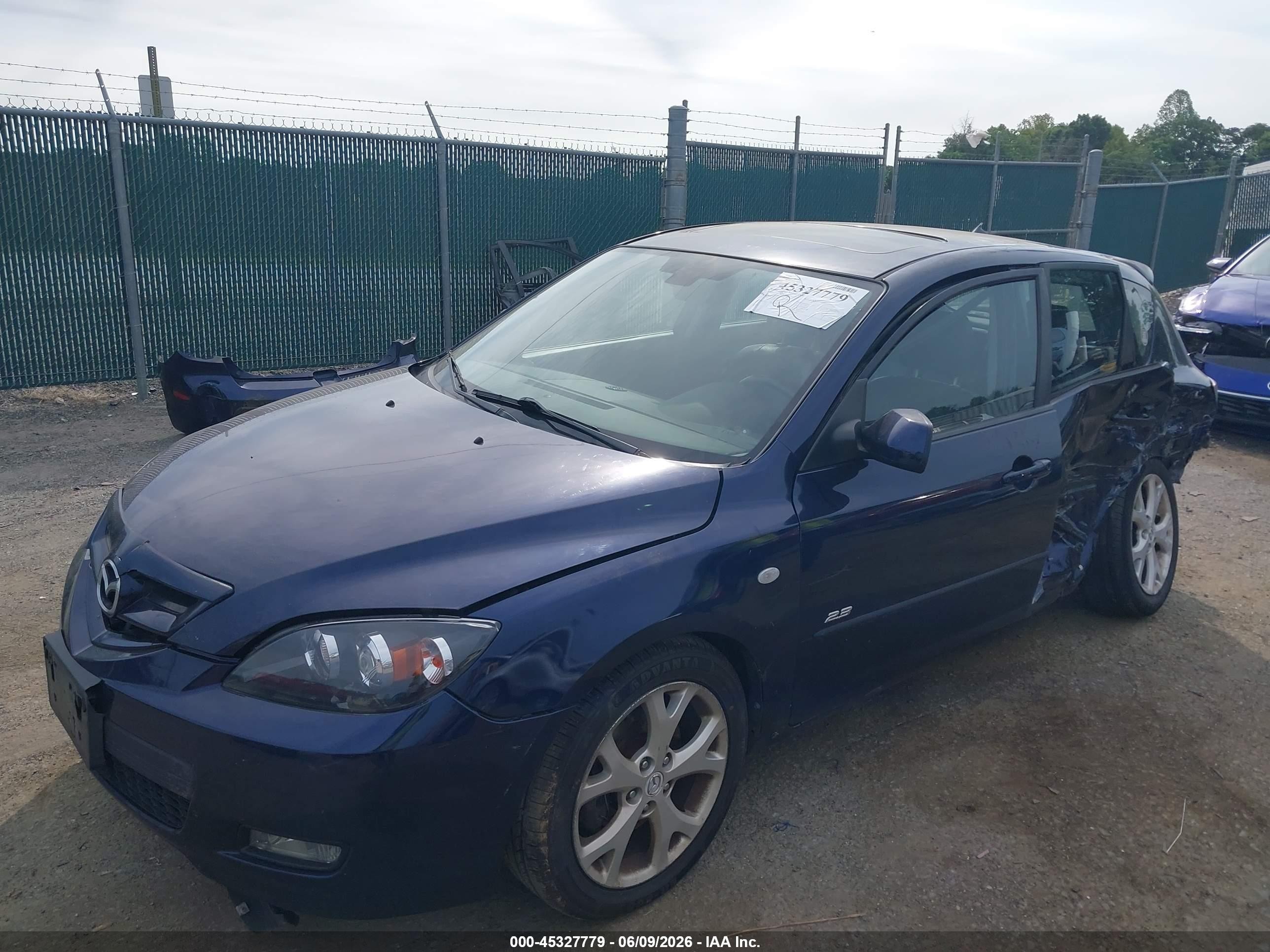 2009 Mazda Mazda3 S Grand Touring Blue vin: JM1BK344X91191788