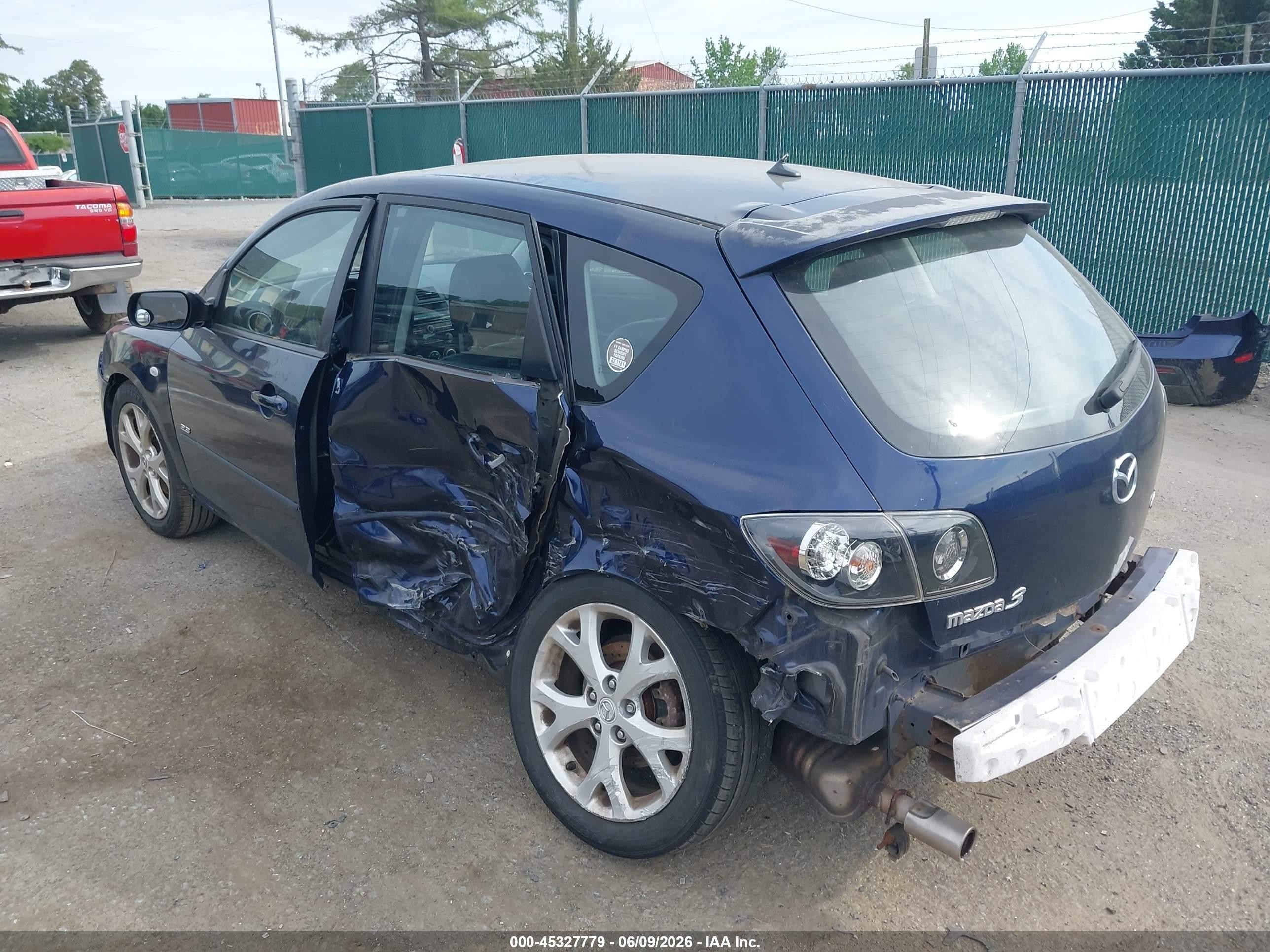 2009 Mazda Mazda3 S Grand Touring Blue vin: JM1BK344X91191788