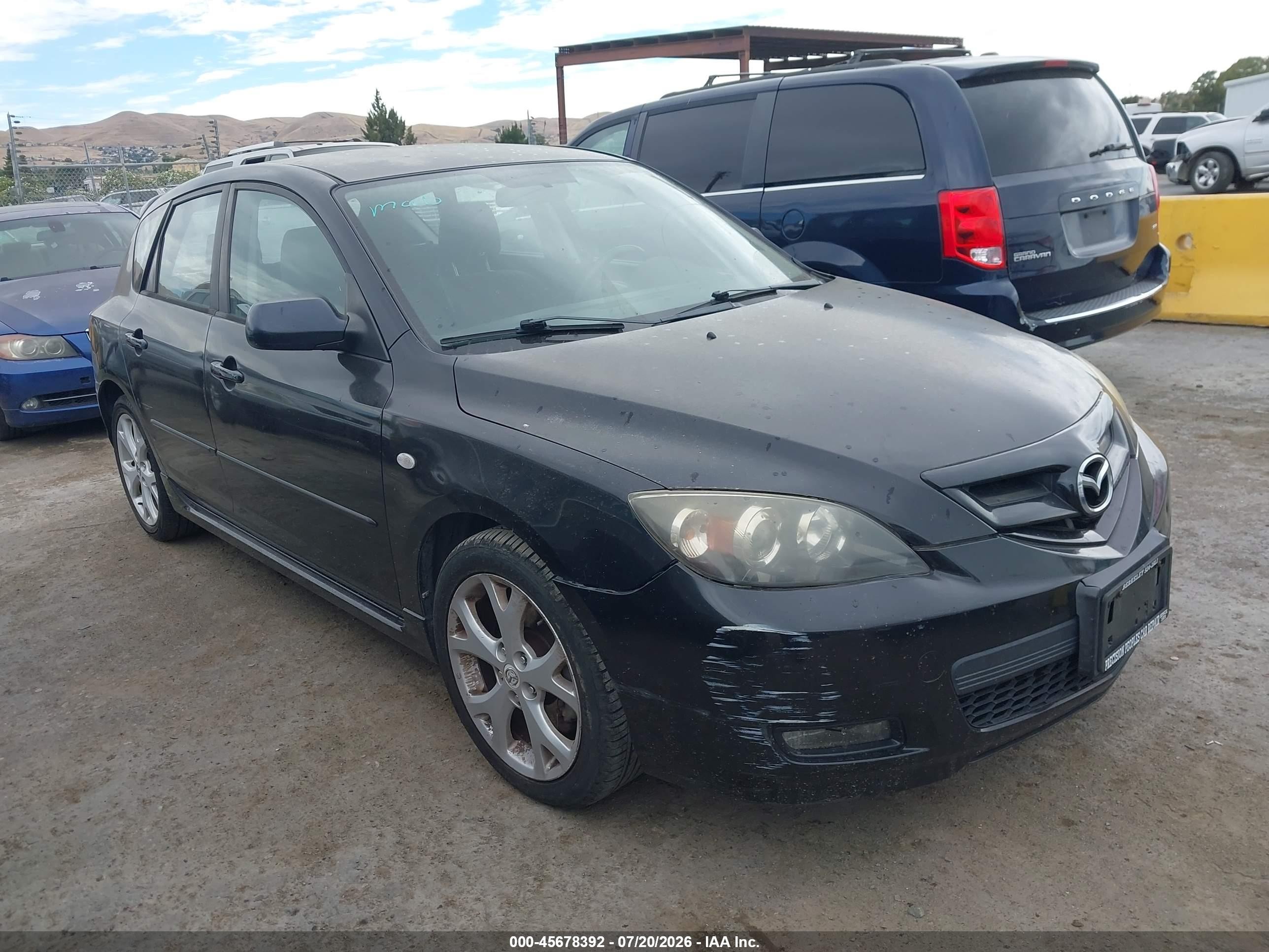 2009 Mazda Mazda3 S Sport Black vin: JM1BK344X91245574