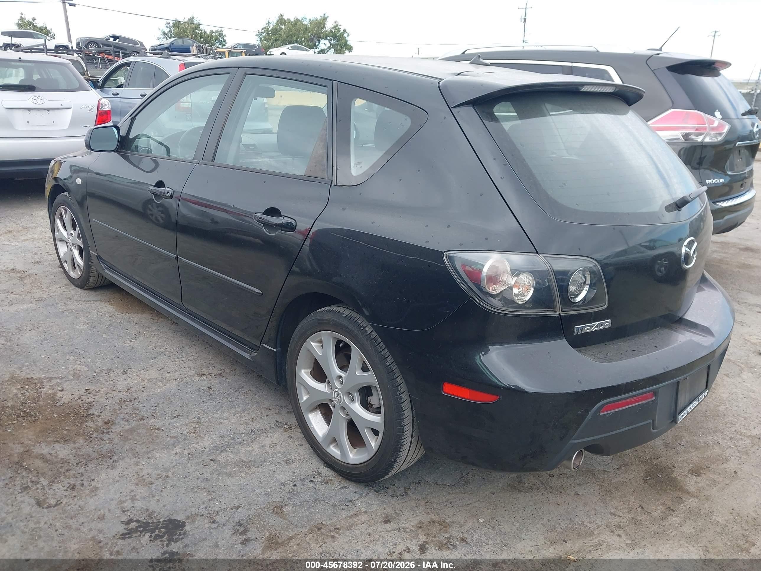 2009 Mazda Mazda3 S Sport Black vin: JM1BK344X91245574