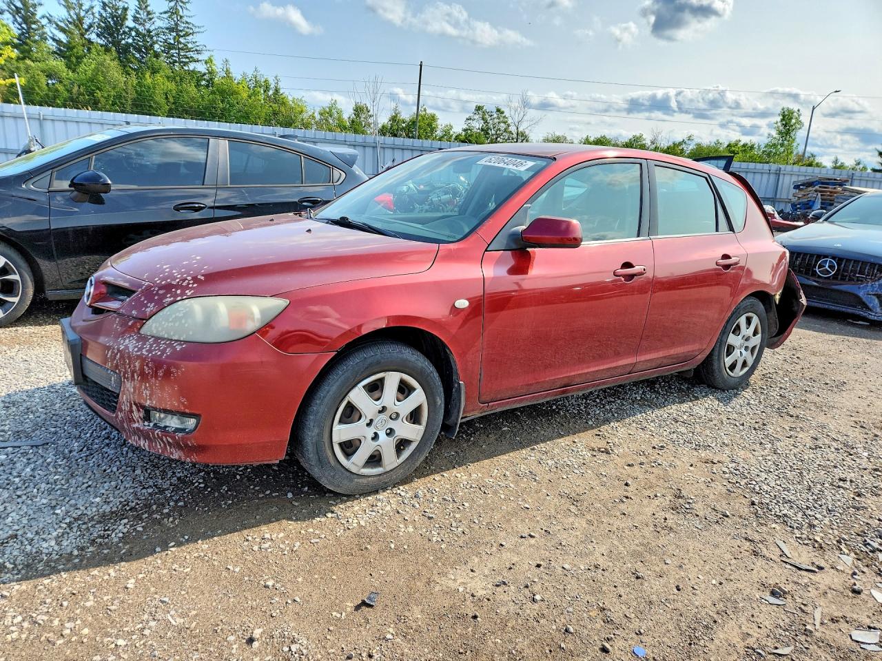 2009 Mazda 3 I Red vin: JM1BK34F691237893