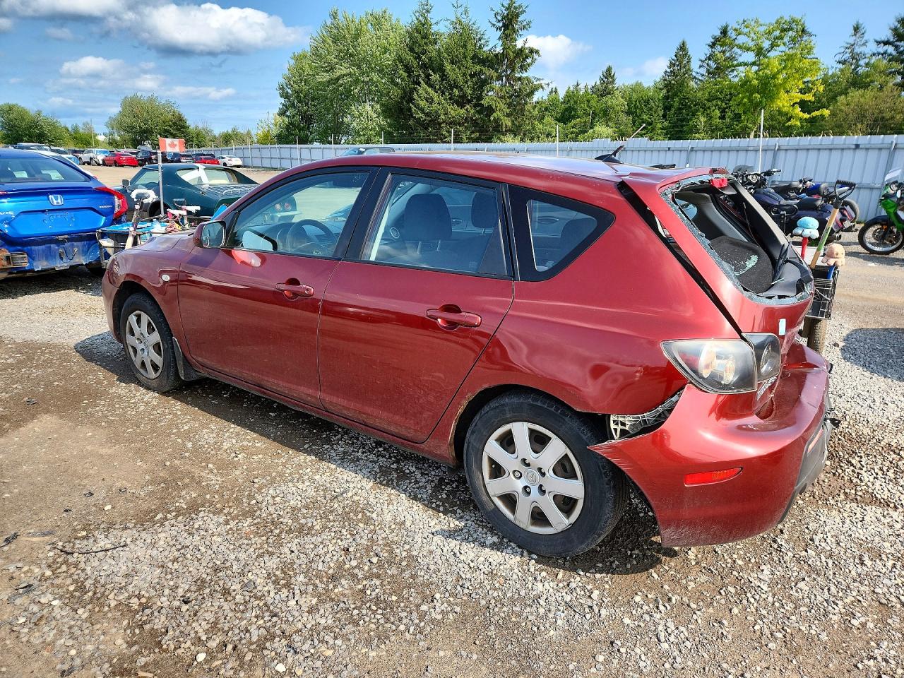 2009 Mazda 3 I Red vin: JM1BK34F691237893