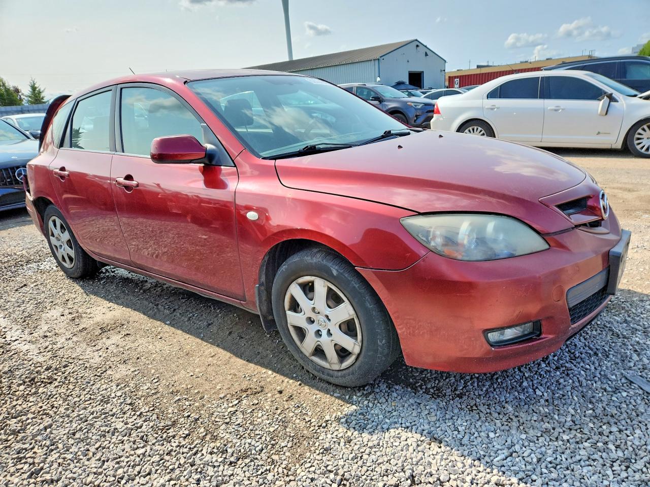 2009 Mazda 3 I Red vin: JM1BK34F691237893