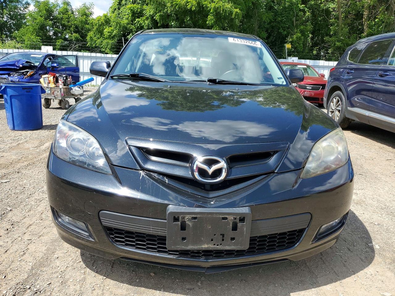 2008 Mazda 3 I Black vin: JM1BK34F981178868