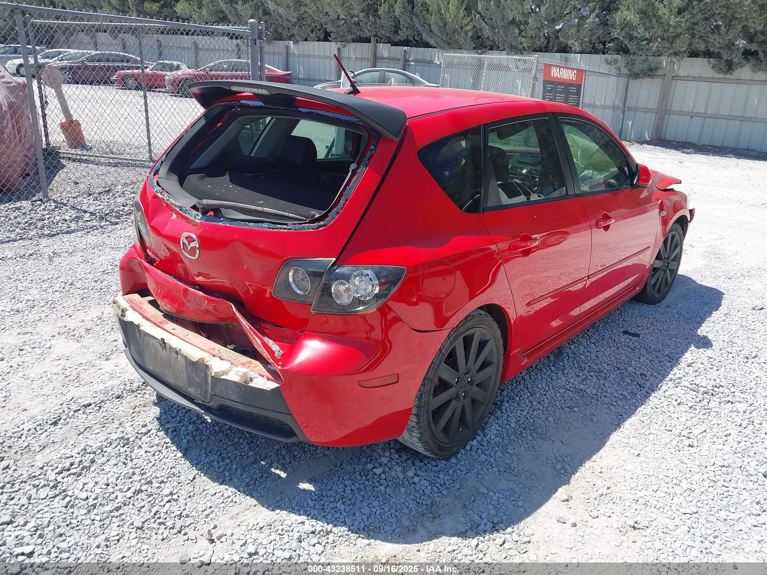 2007 Mazda Mazdaspeed3 Grand Touring Красный vin: JM1BK34L071686263