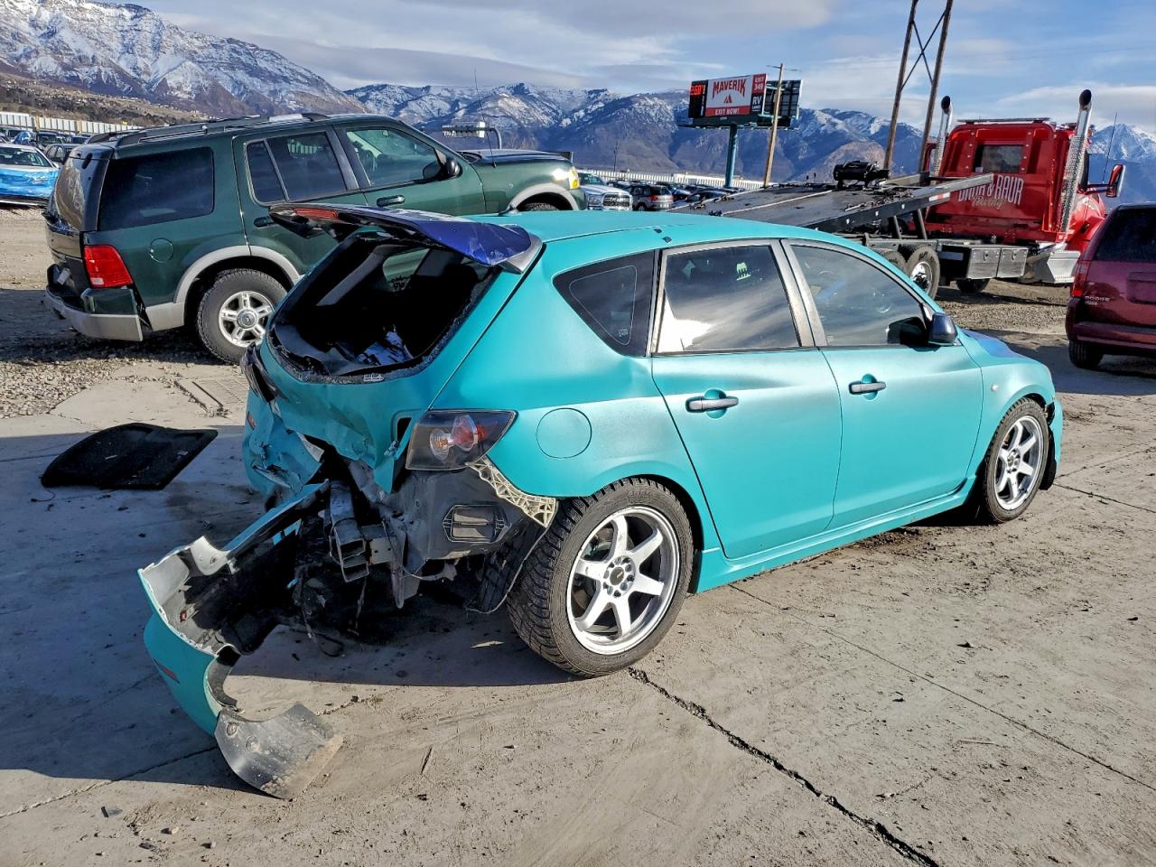 2008 Mazda Speed 3 Turquoise vin: JM1BK34M281159190