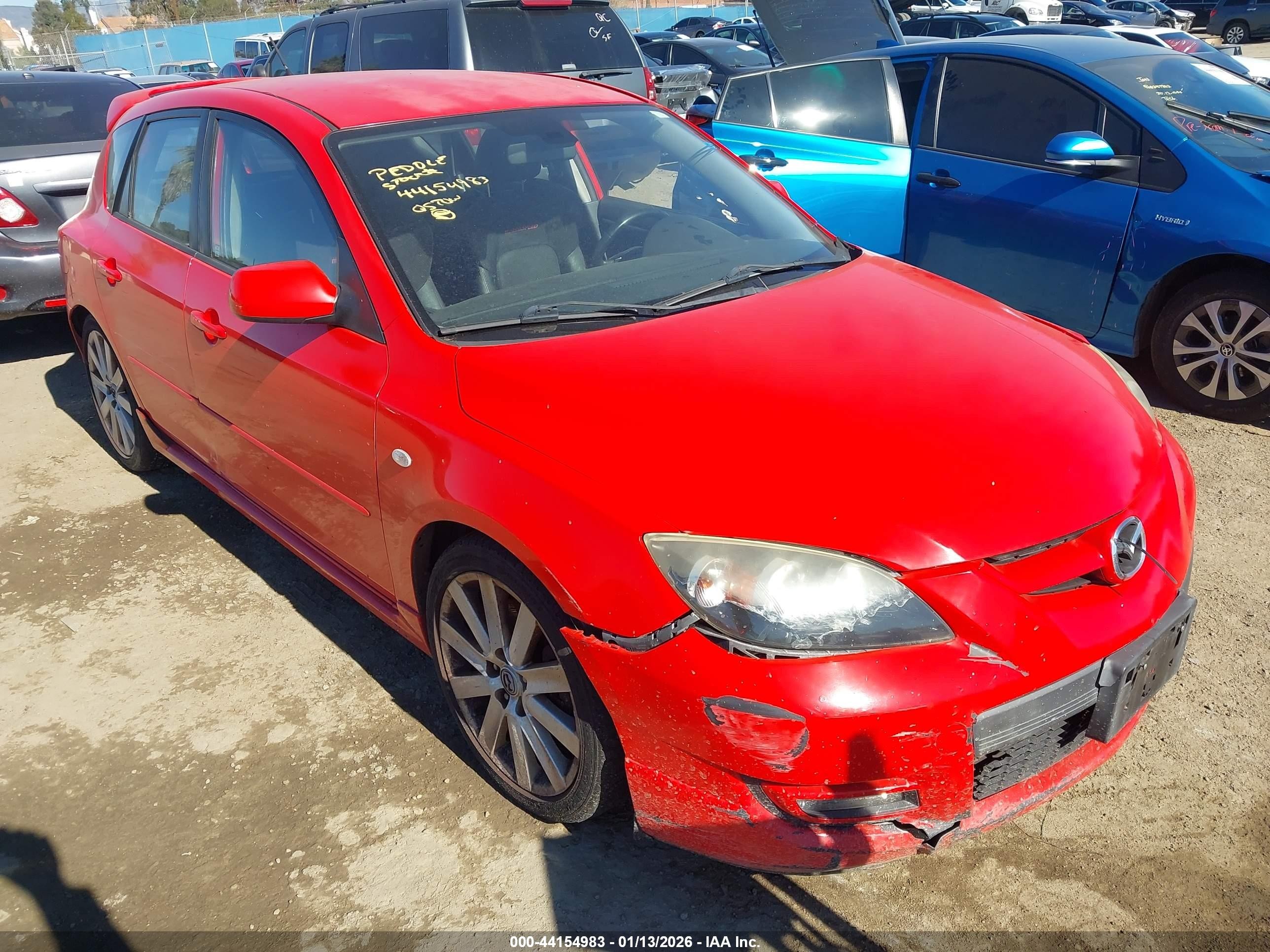 2009 Mazda Mazdaspeed3 Grand Touring Red vin: JM1BK34M291234066