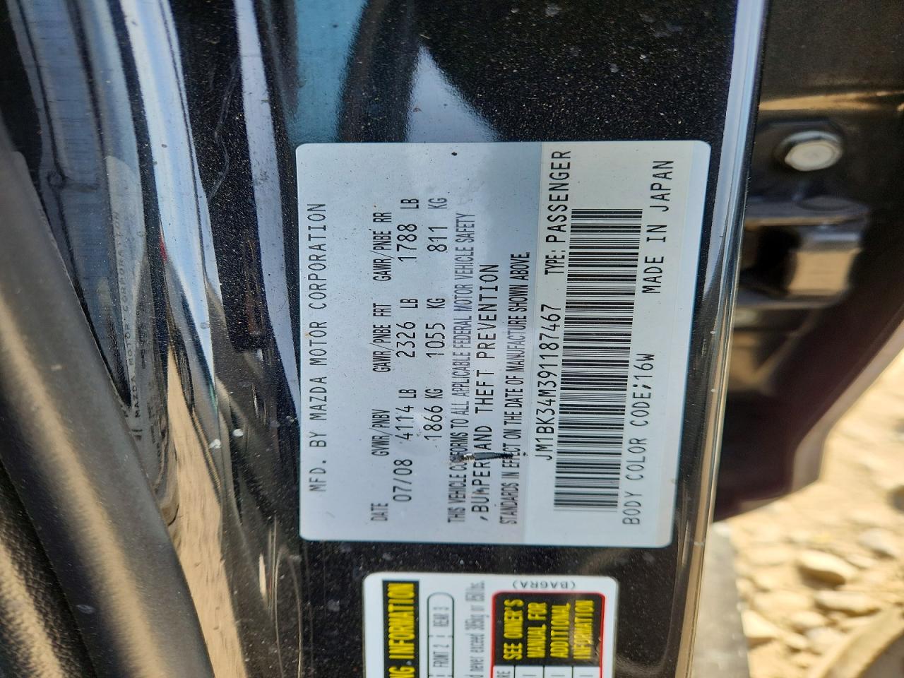 2009 Mazda Speed 3 Black vin: JM1BK34M391187467