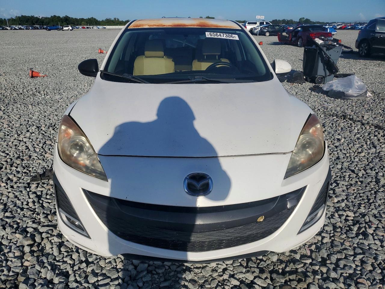 2010 Mazda 3 S White vin: JM1BL1H52A1320311