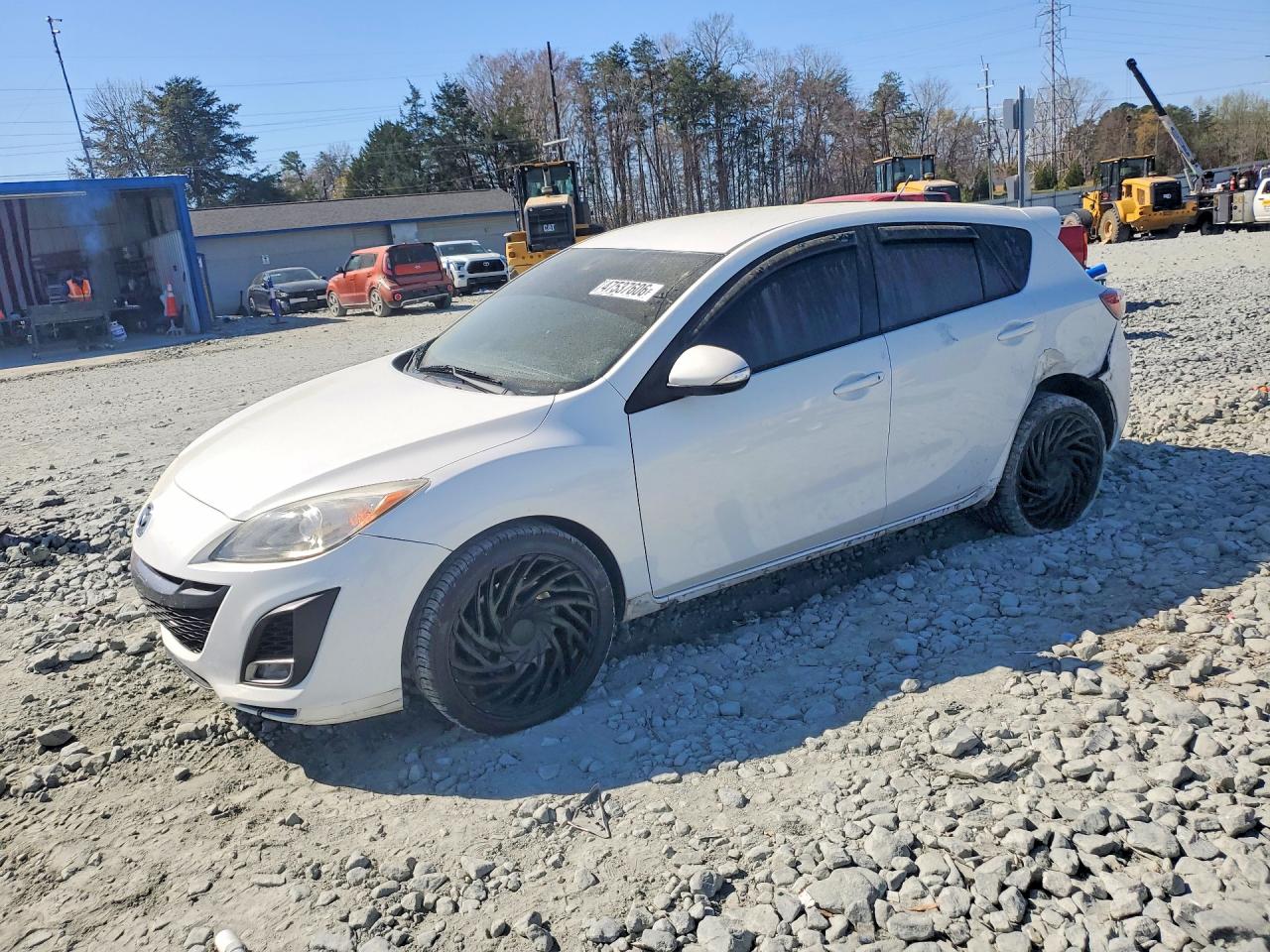 2010 Mazda 3 S White vin: JM1BL1H53A1218032