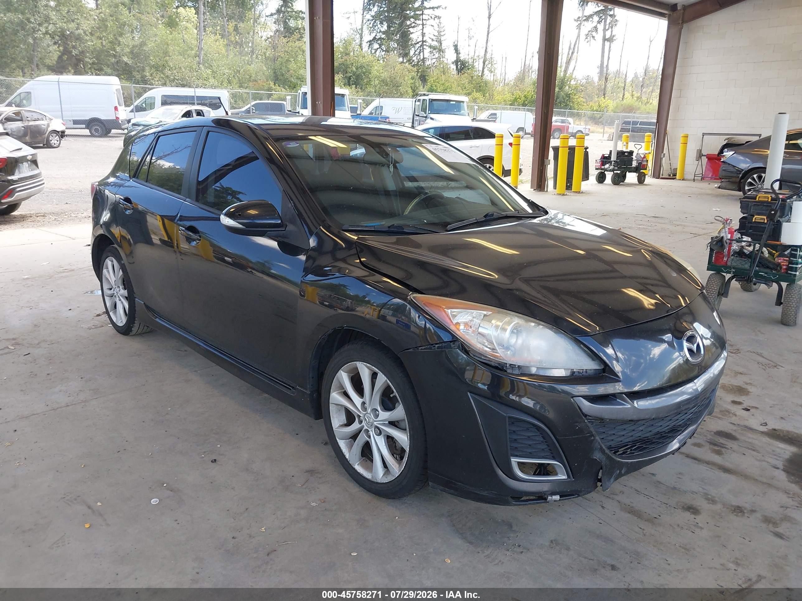 2010 Mazda Mazda3 S Sport Black vin: JM1BL1H54A1236314