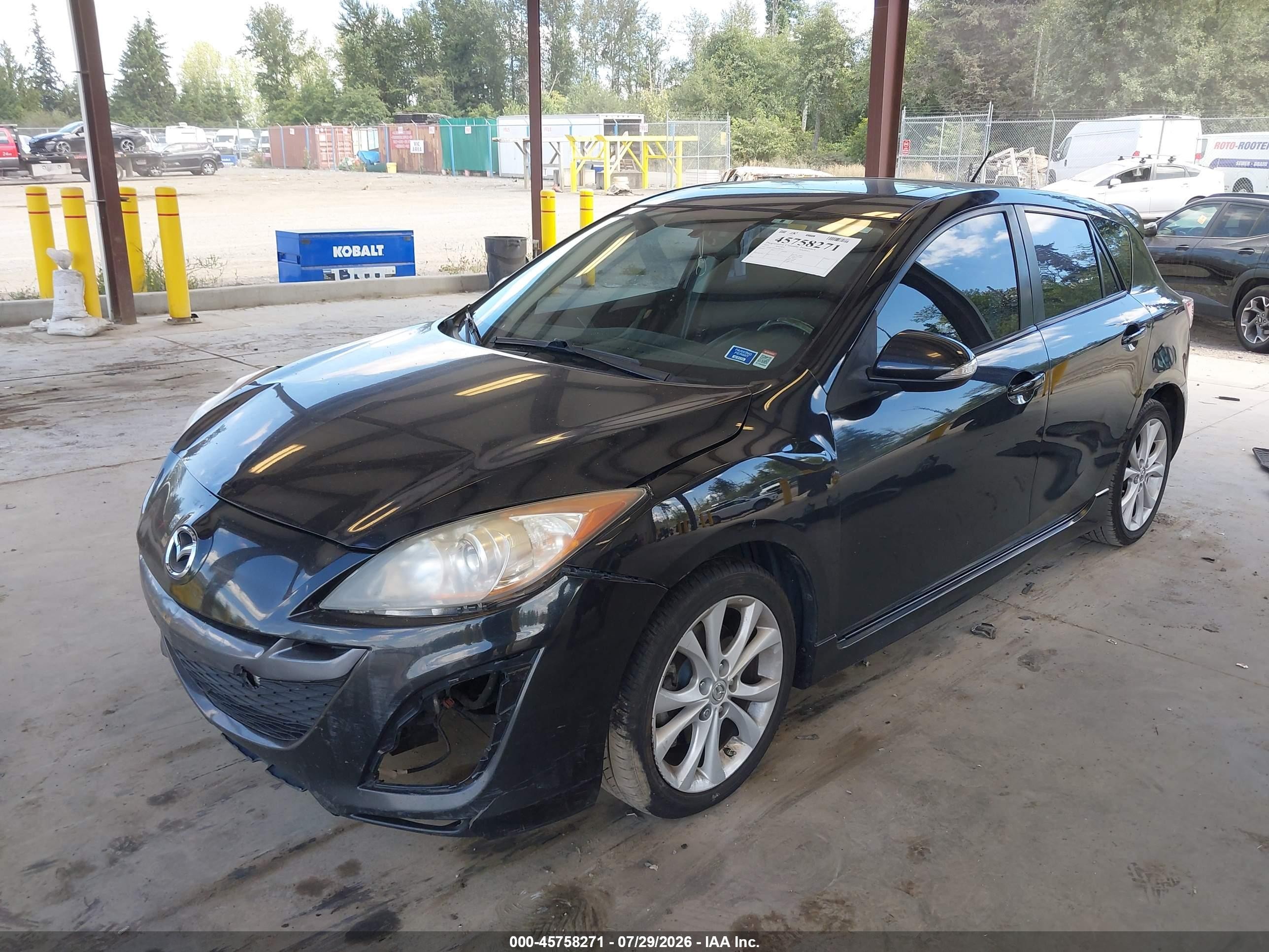 2010 Mazda Mazda3 S Sport Черный vin: JM1BL1H54A1236314