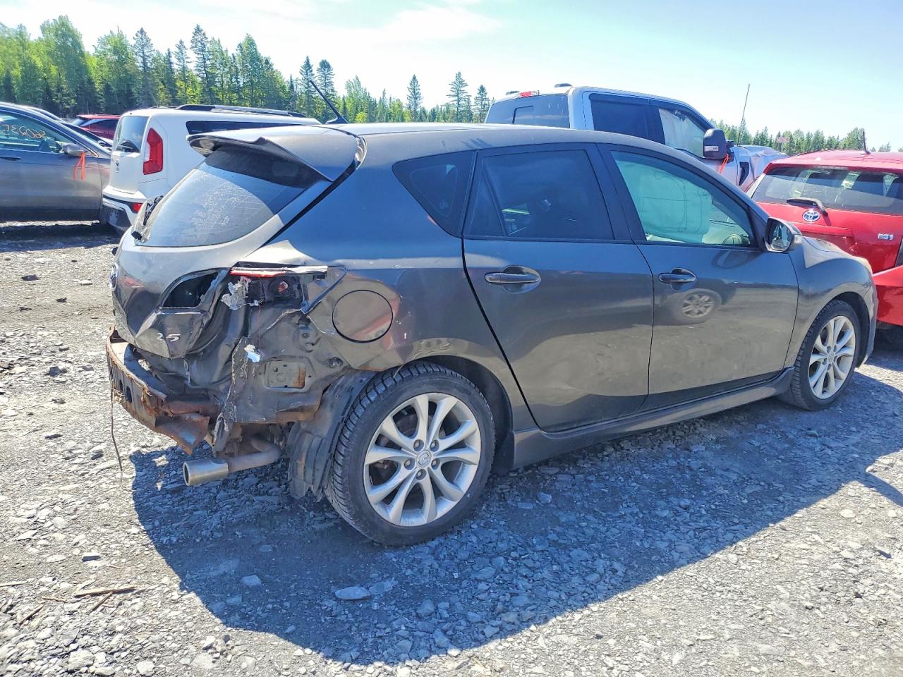 2010 Mazda 3 S Gray vin: JM1BL1H57A1152486