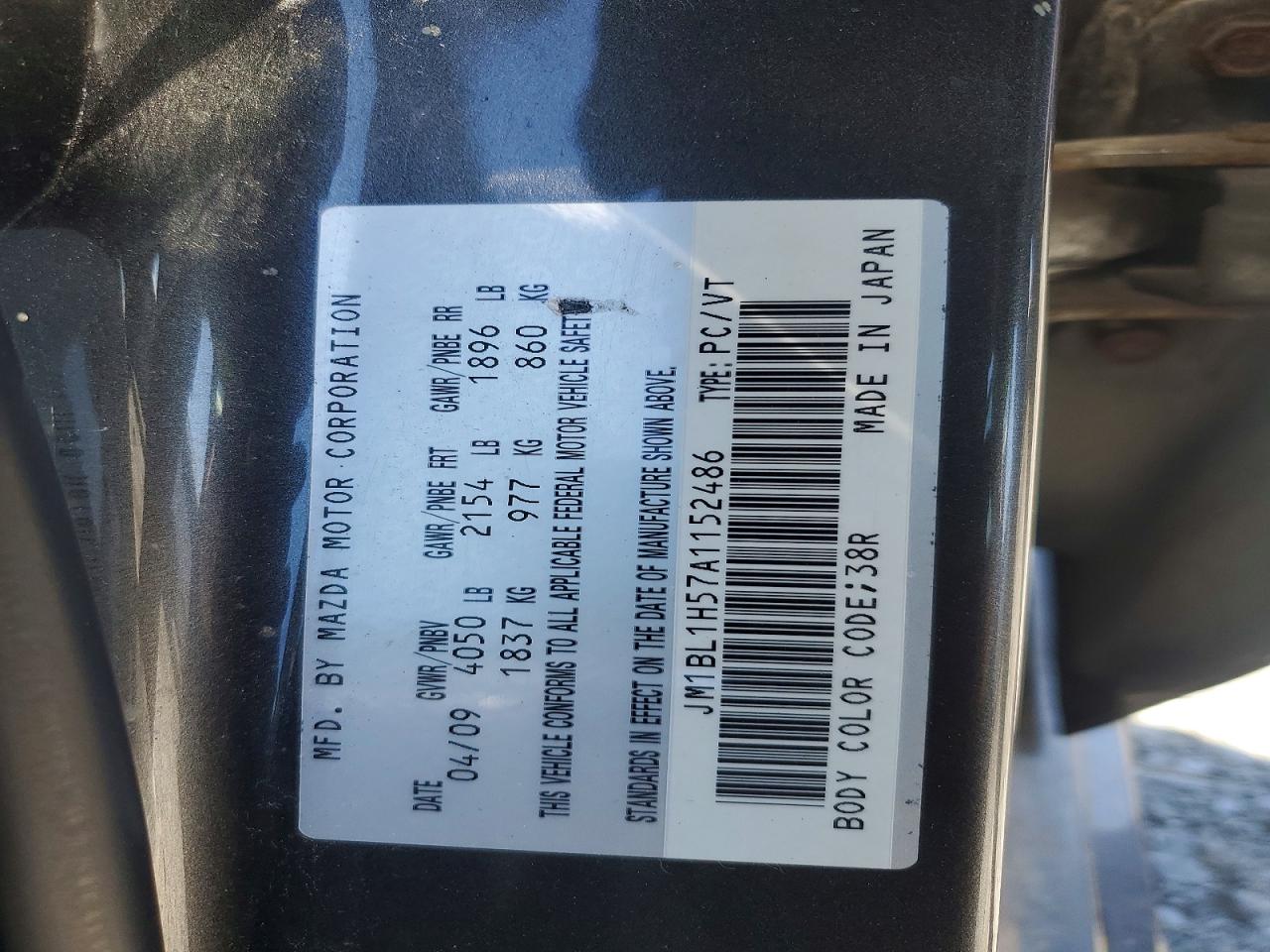 2010 Mazda 3 S Gray vin: JM1BL1H57A1152486