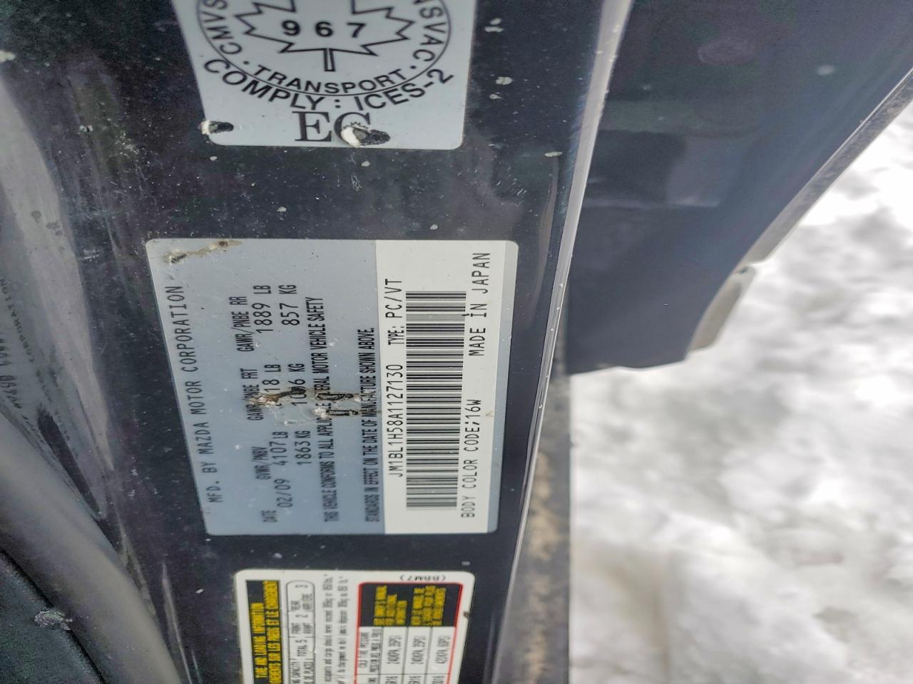 2010 Mazda 3 S Black vin: JM1BL1H58A1127130