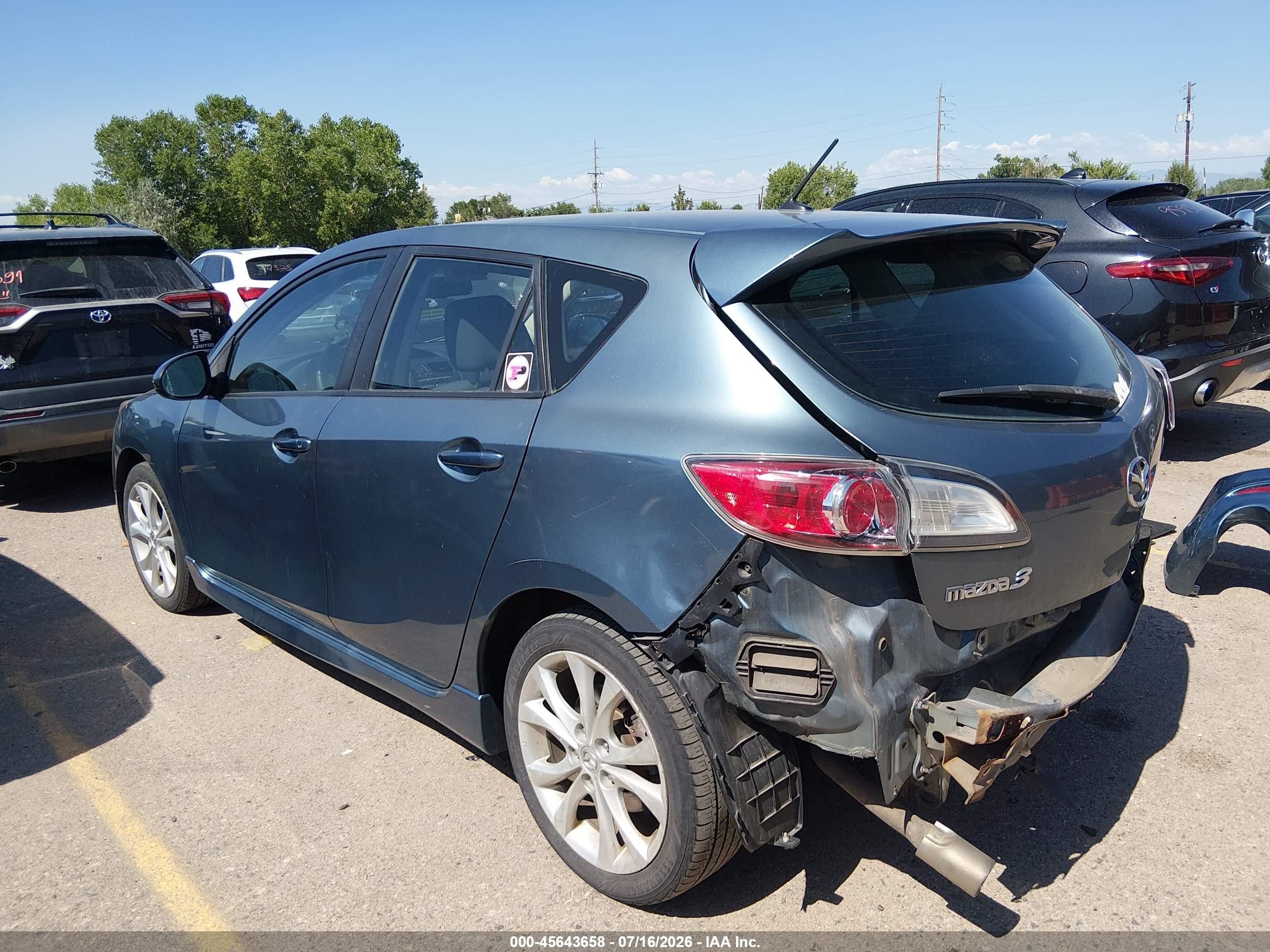 2010 Mazda Mazda3 S Sport Серый vin: JM1BL1H59A1343598