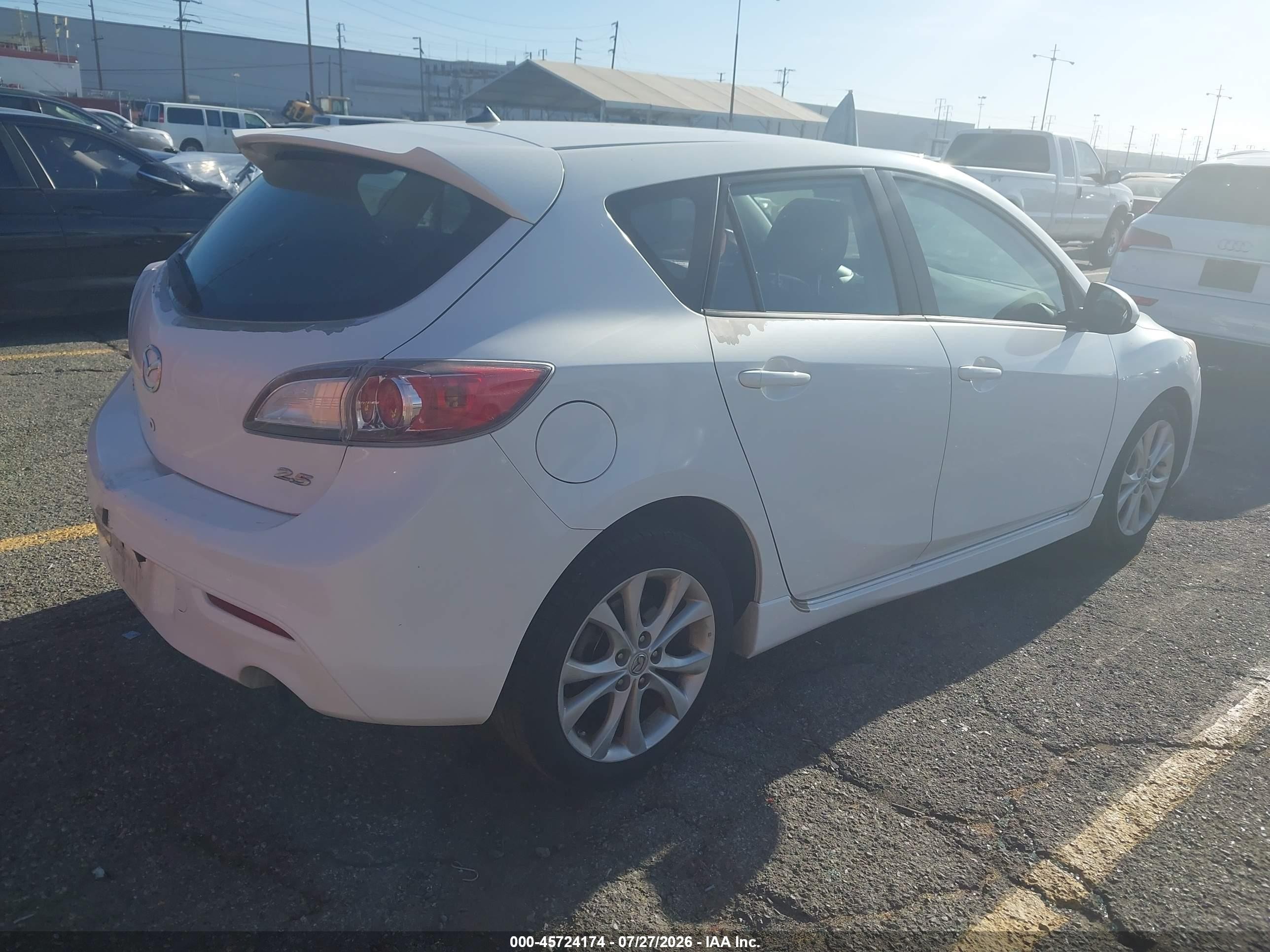 2010 Mazda Mazda3 S Sport White vin: JM1BL1H64A1278359