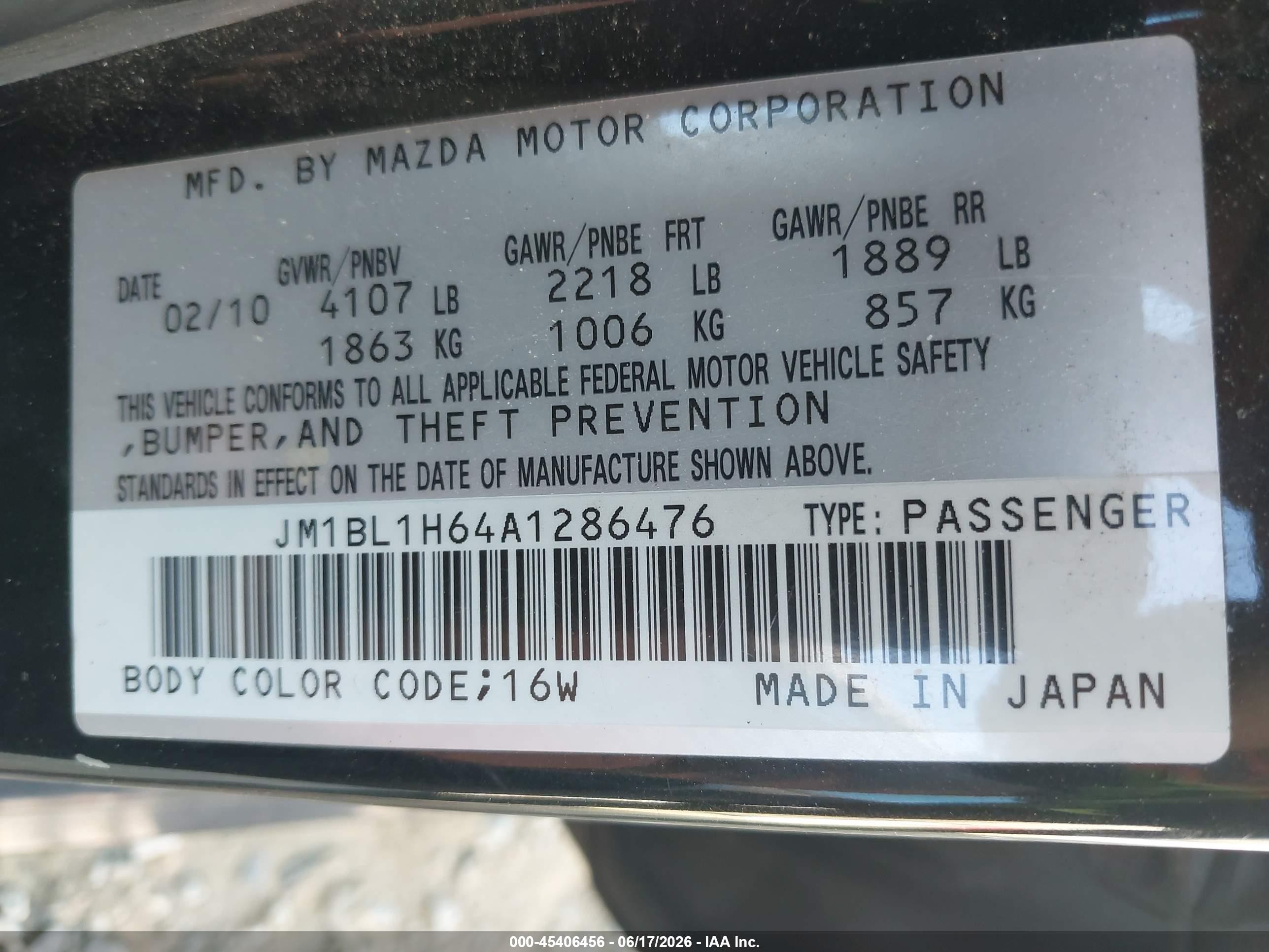2010 Mazda Mazda3 S Grand Touring Черный vin: JM1BL1H64A1286476