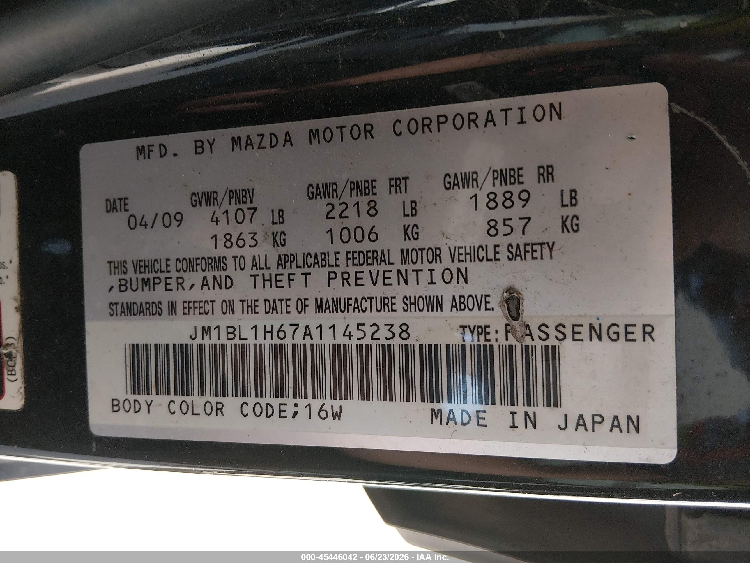2010 Mazda Mazda3 S Sport Black vin: JM1BL1H67A1145238