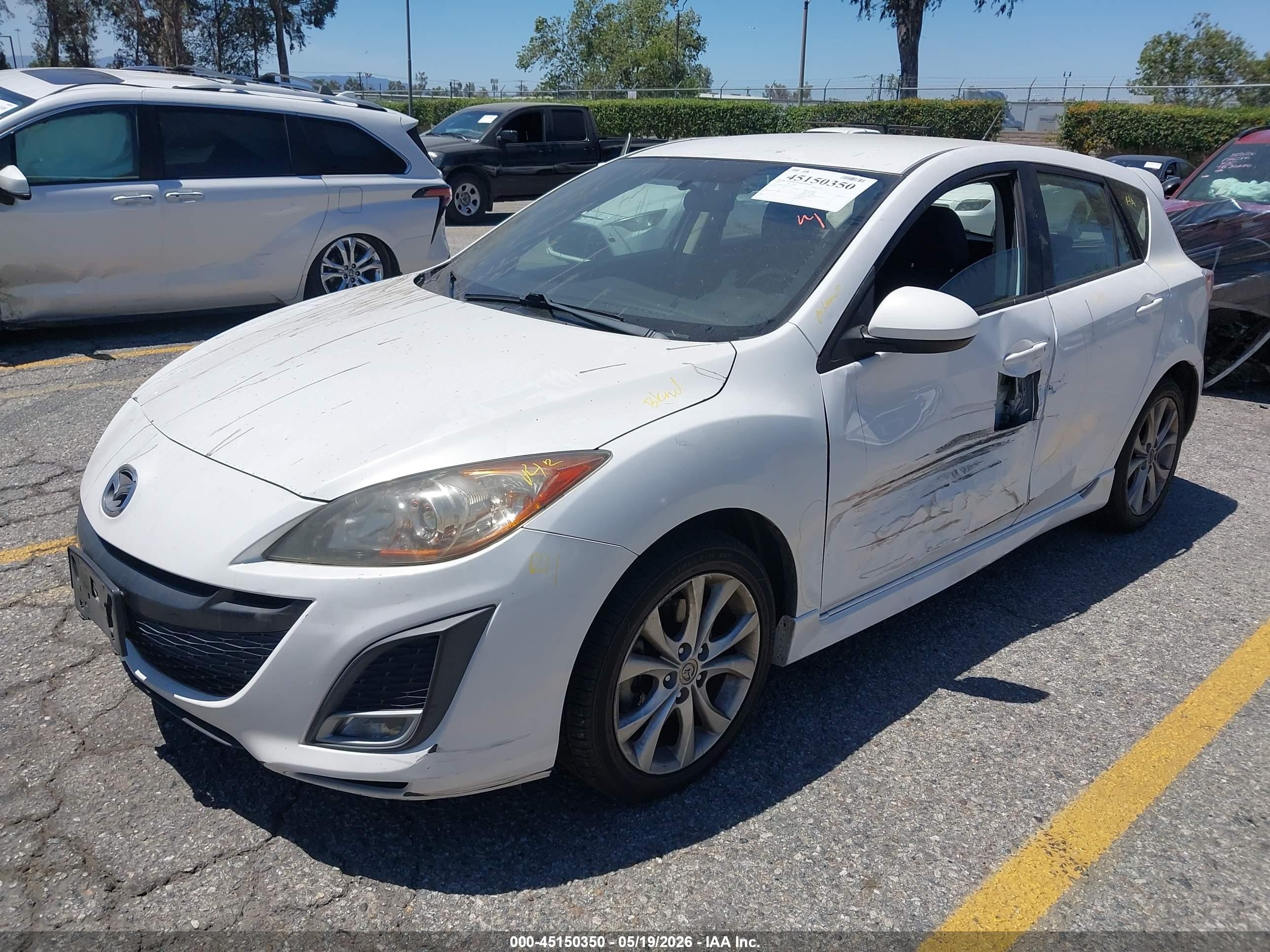 2010 Mazda Mazda3 S Sport White vin: JM1BL1H68A1341933