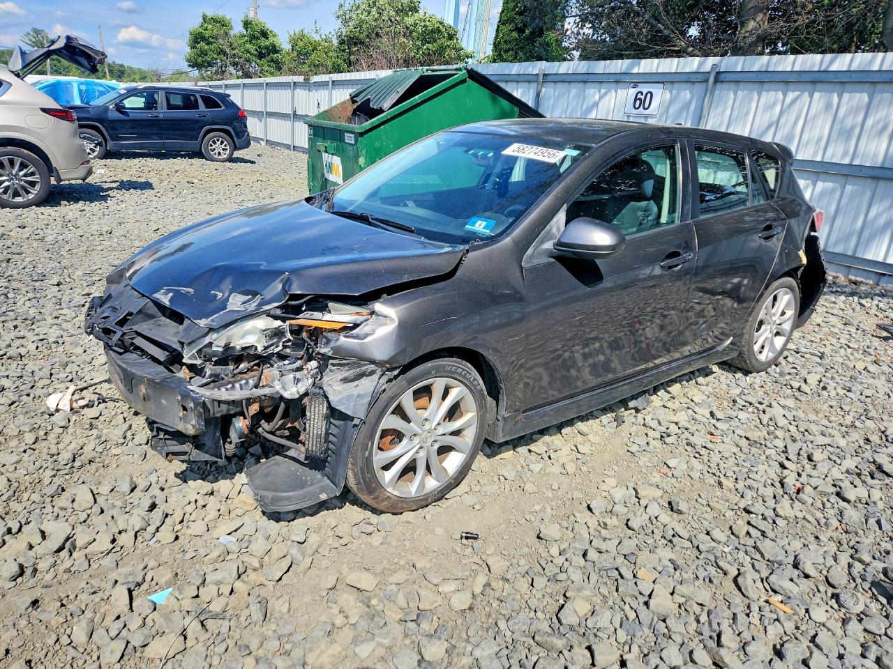 2010 Mazda 3 S Gray vin: JM1BL1H6XA1248038