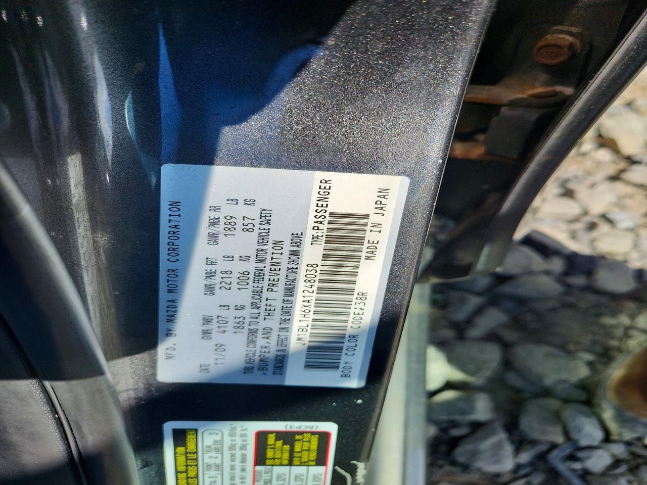 2010 Mazda 3 S Gray vin: JM1BL1H6XA1248038