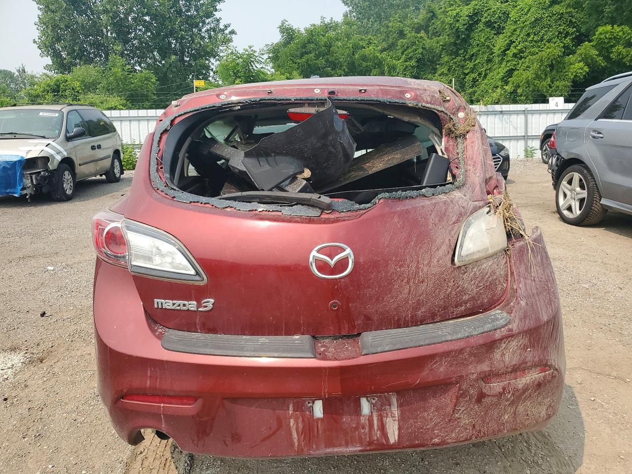 2010 Mazda 3 I Burgundy vin: JM1BL1HF6A1286379