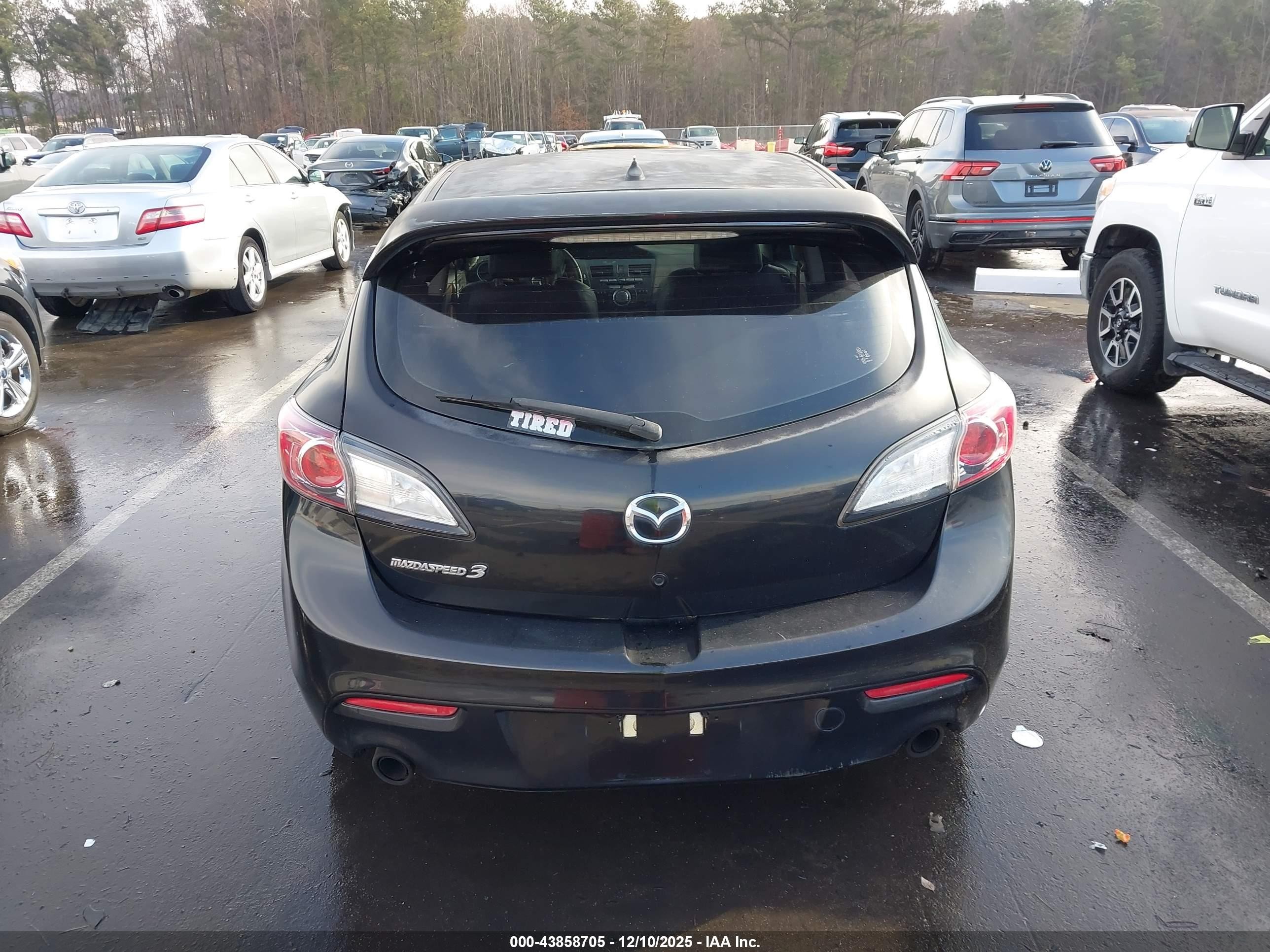 2011 Mazda Mazdaspeed3 Sport Черный vin: JM1BL1K38B1356240