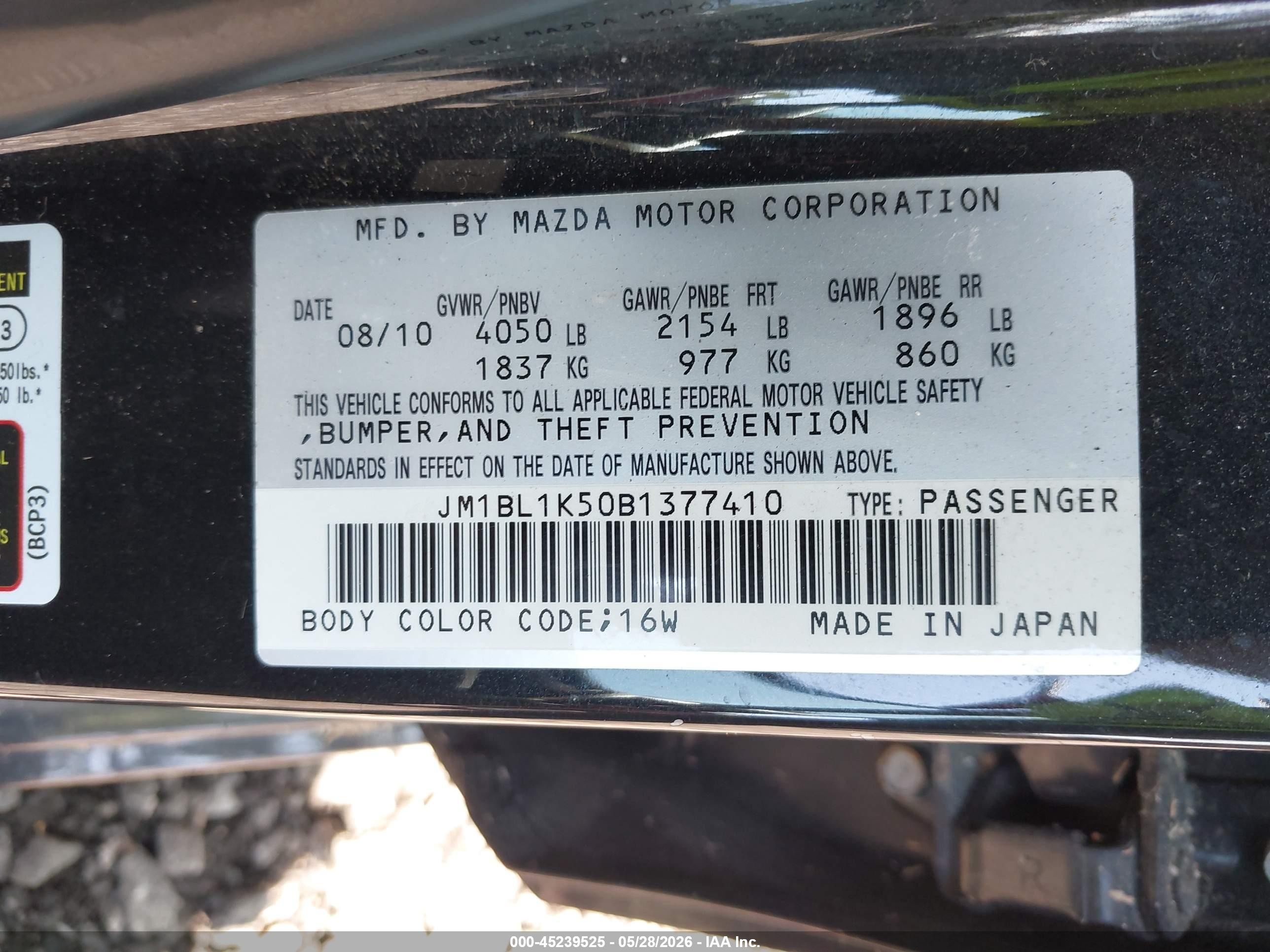 2011 Mazda Mazda3 S Sport Black vin: JM1BL1K50B1377410