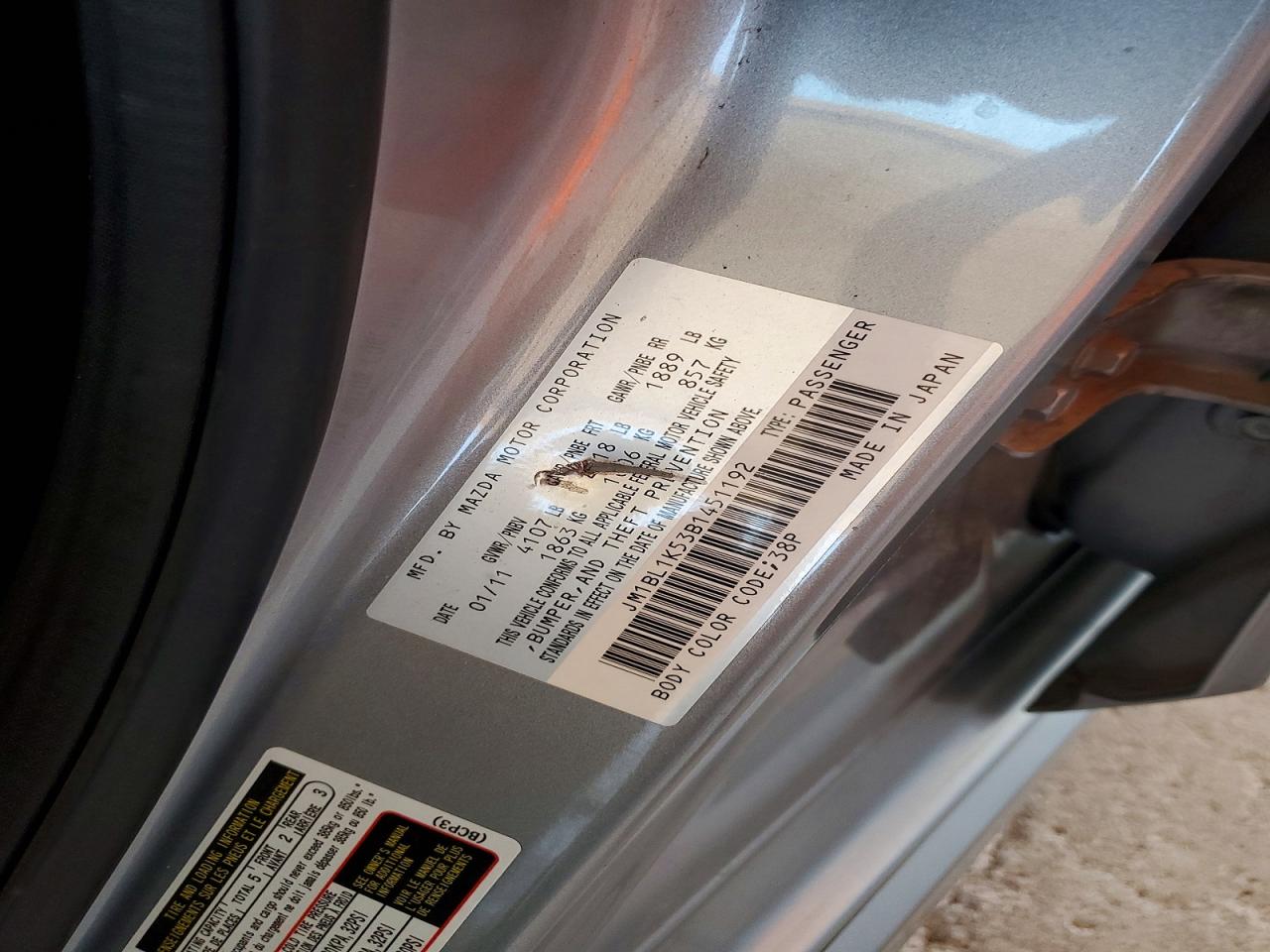 2011 Mazda 3 S Silver vin: JM1BL1K53B1451192