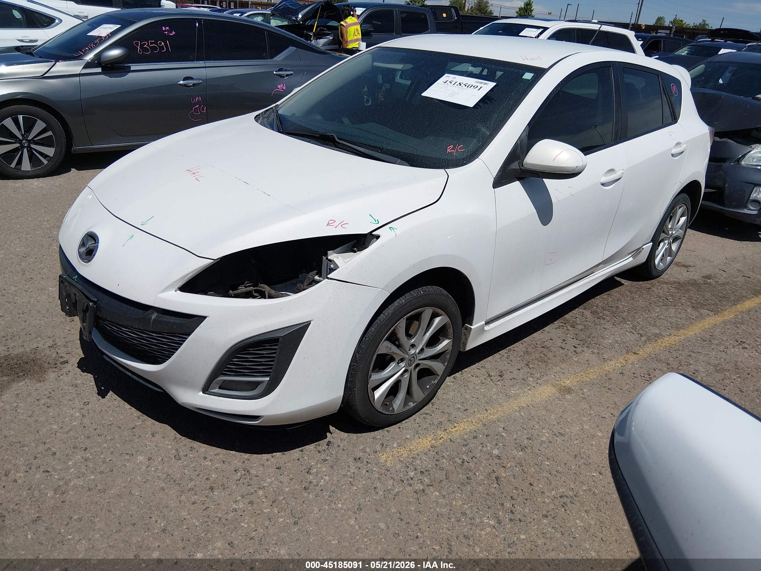 2011 Mazda Mazda3 S Sport White vin: JM1BL1K61B1454195