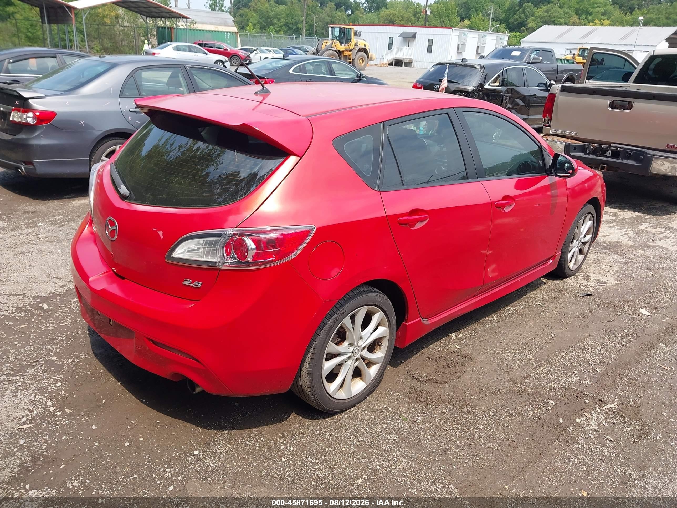 2011 Mazda Mazda3 S Sport Красный vin: JM1BL1K65B1440994