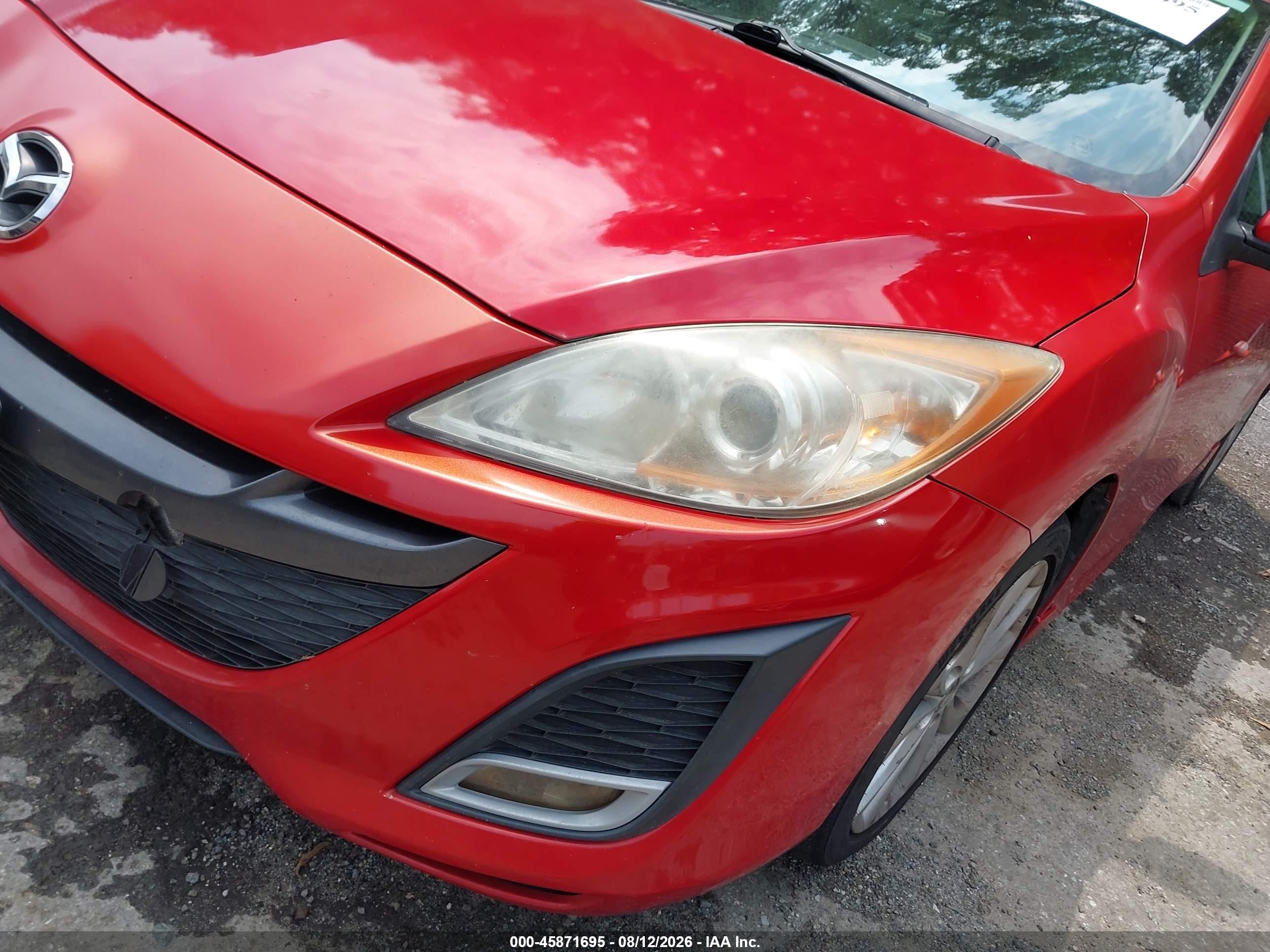 2011 Mazda Mazda3 S Sport Красный vin: JM1BL1K65B1440994