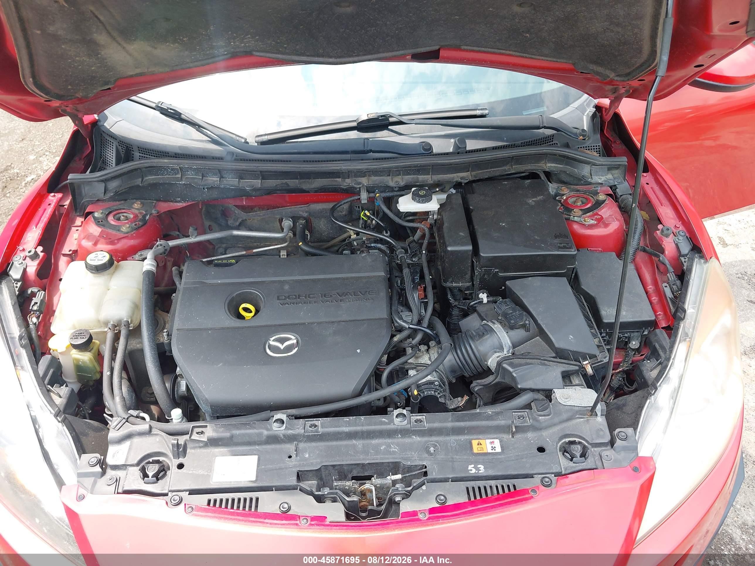 2011 Mazda Mazda3 S Sport Красный vin: JM1BL1K65B1440994