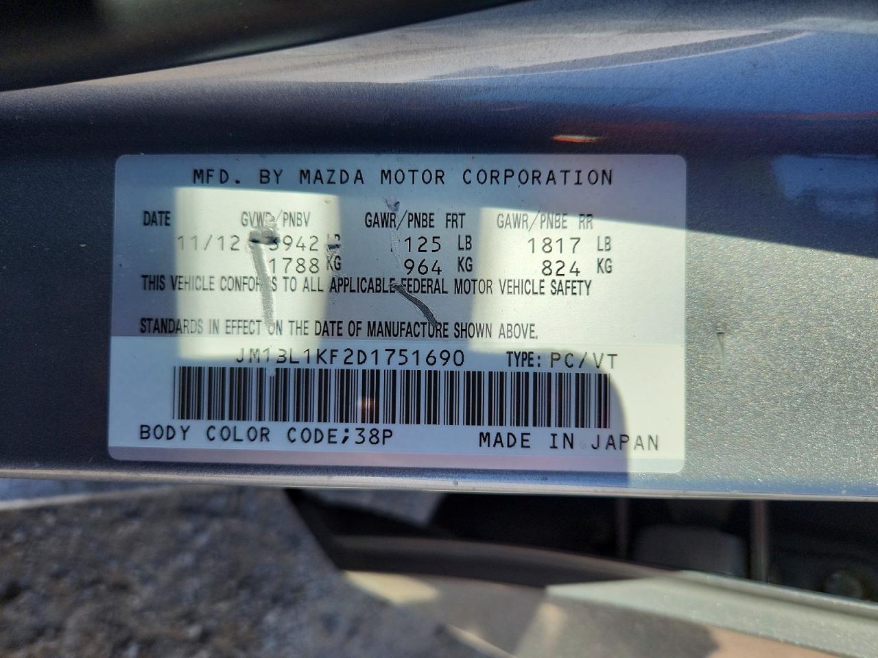 2013 Mazda 3 I Silver vin: JM1BL1KF2D1751690