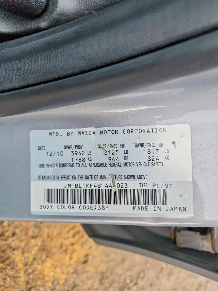 2011 Mazda 3 I Silver vin: JM1BL1KF4B1445023
