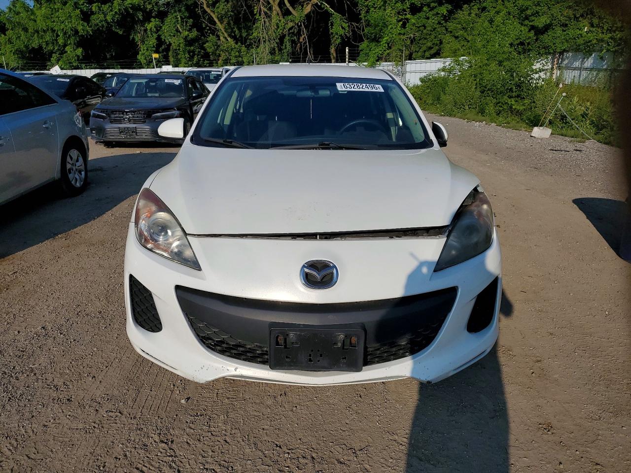 2012 Mazda 3 I White vin: JM1BL1KF5C1535444