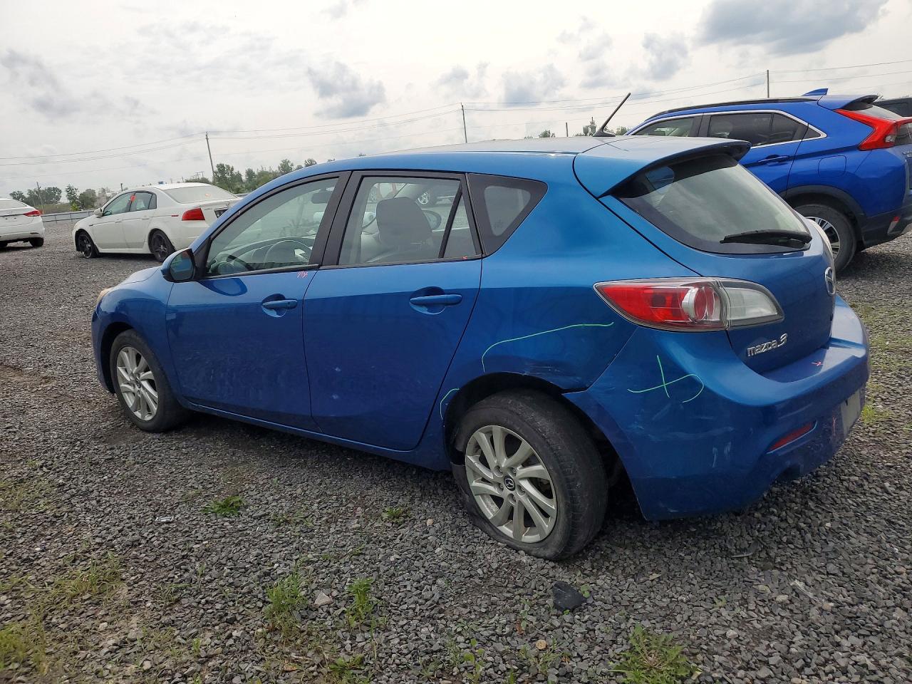 2013 Mazda 3 Hatchback Blue vin: JM1BL1KF7D1742743
