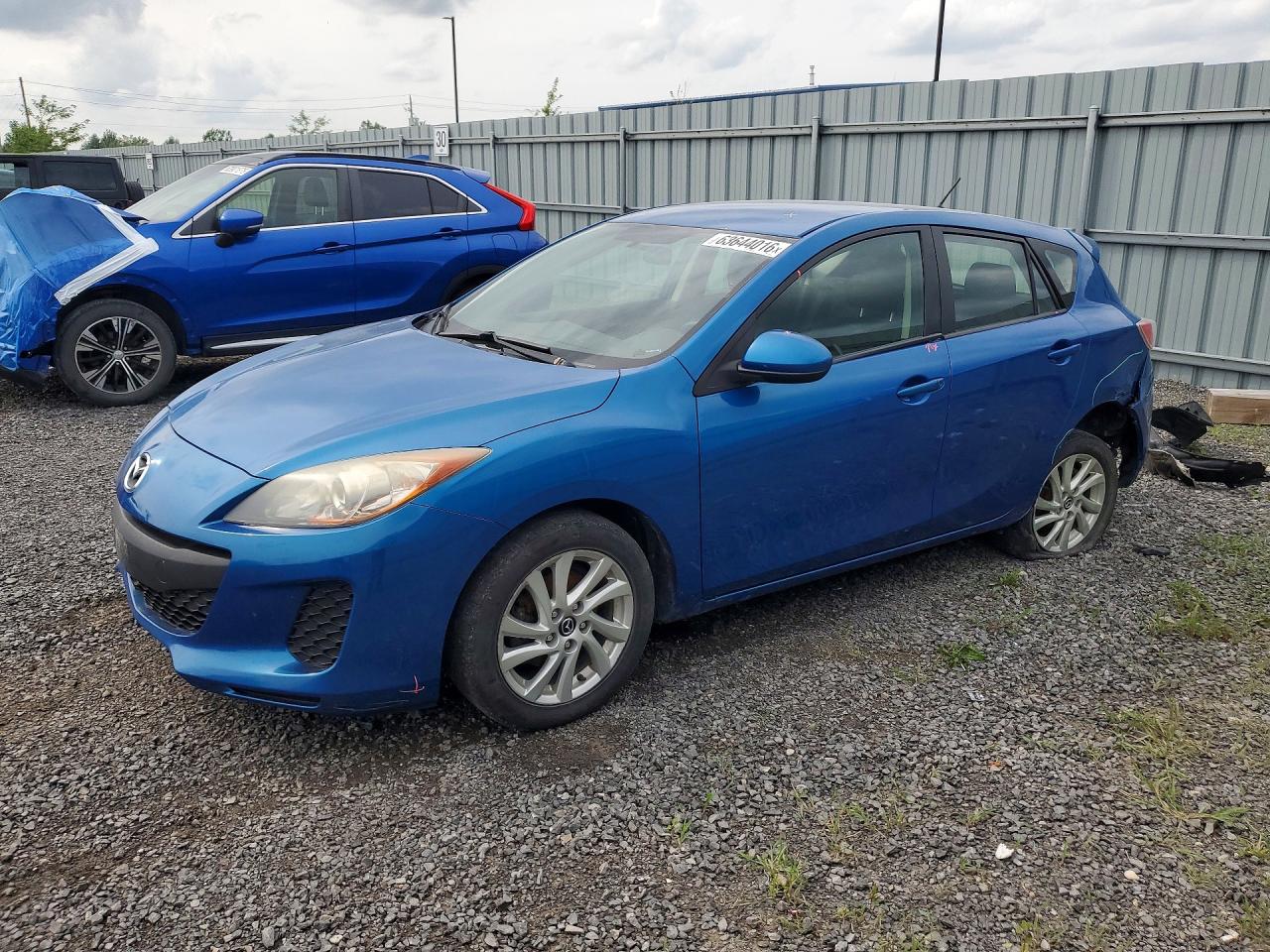 2013 Mazda 3 Hatchback Blue vin: JM1BL1KF7D1742743