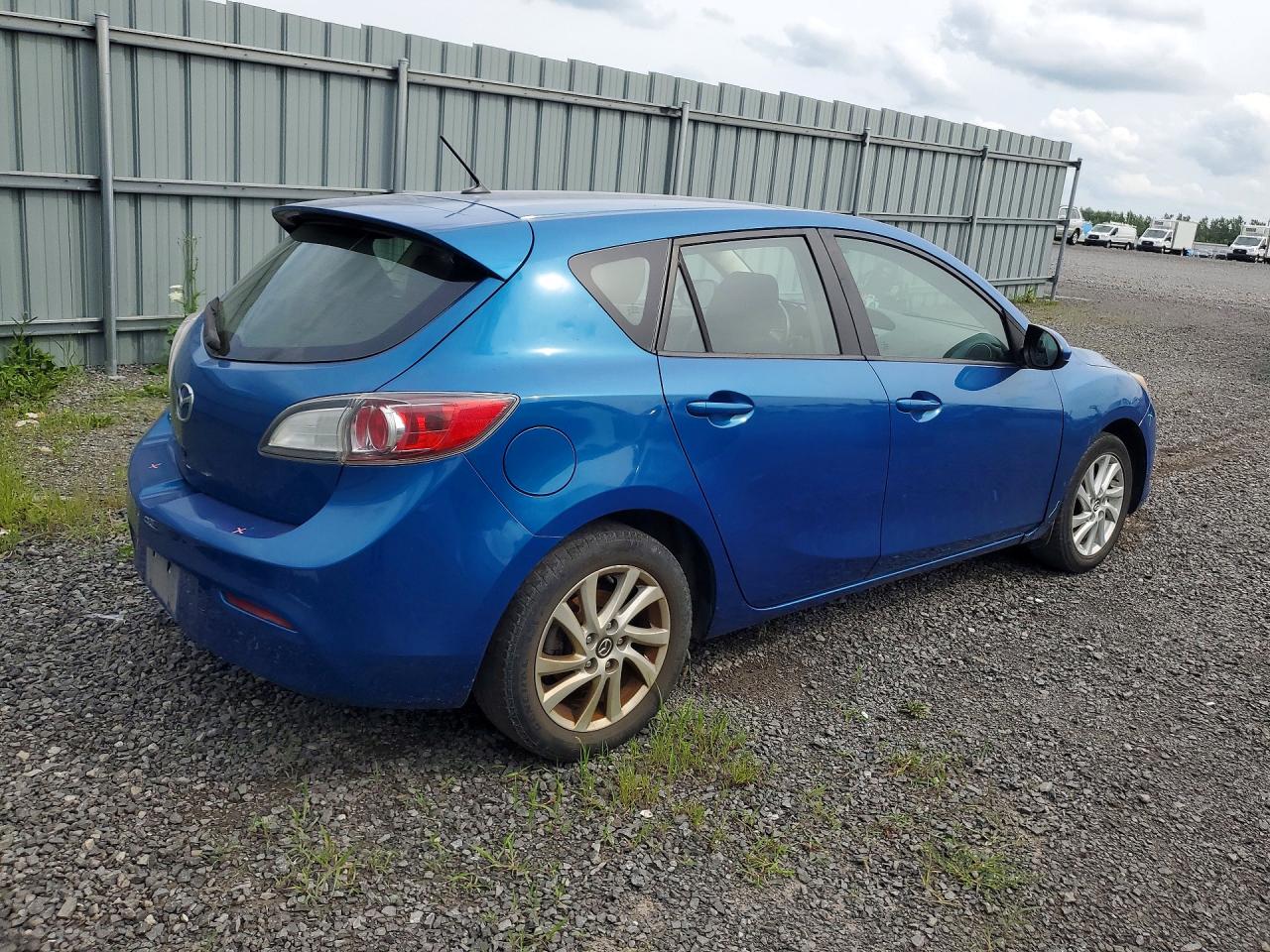 2013 Mazda 3 Hatchback Blue vin: JM1BL1KF7D1742743