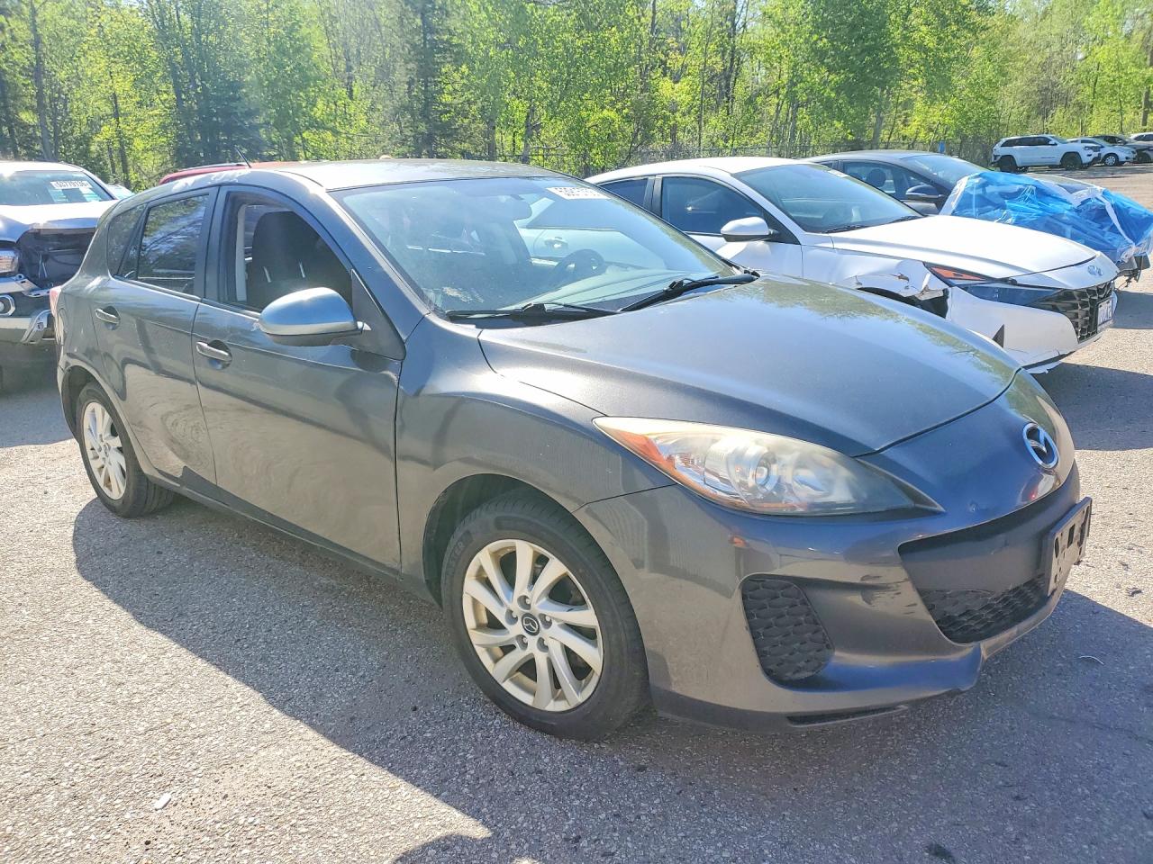 2013 Mazda 3 I Charcoal vin: JM1BL1KFXD1747290