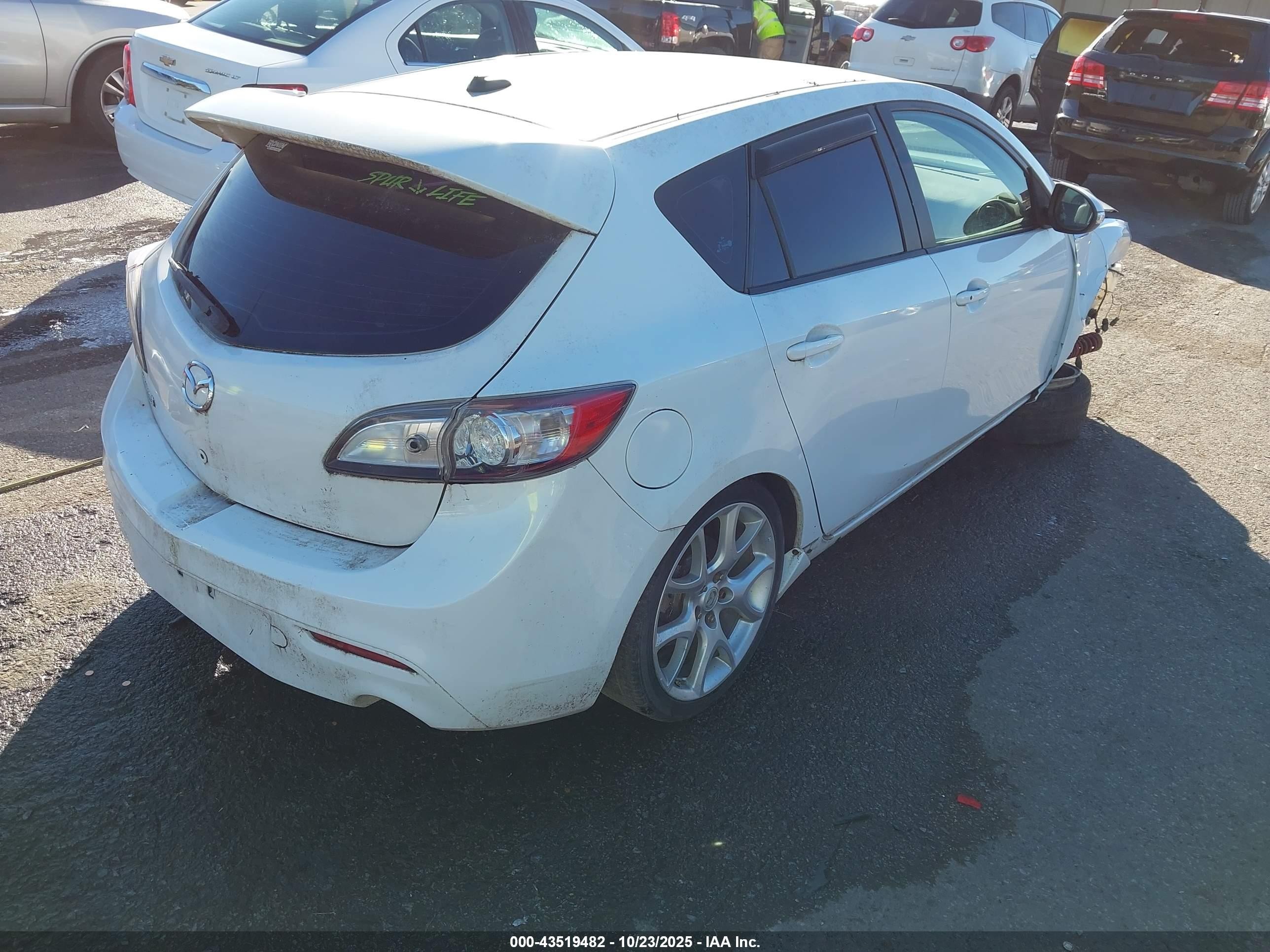 2012 Mazda Mazdaspeed3 Touring White vin: JM1BL1L31C1529810