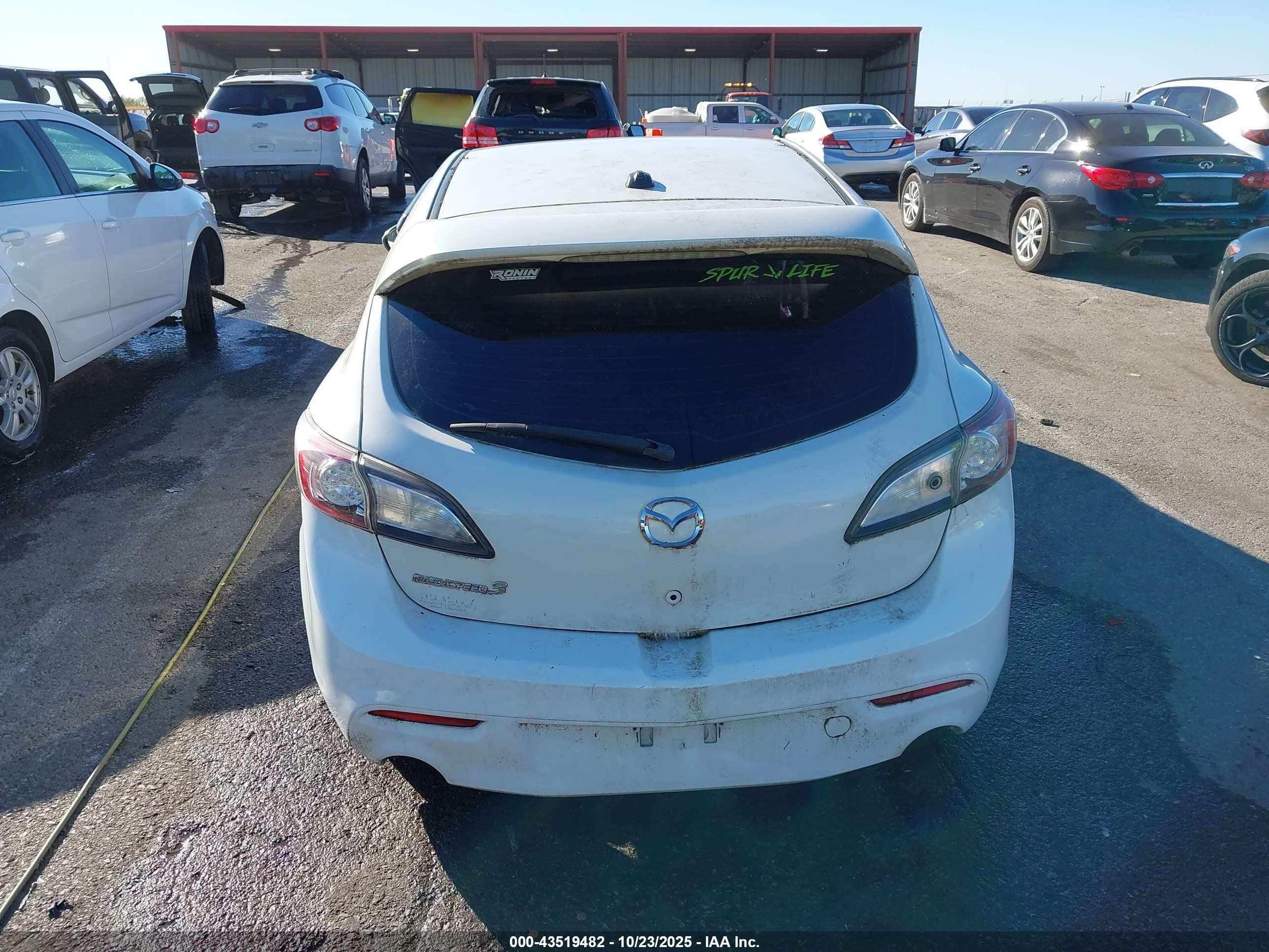 2012 Mazda Mazdaspeed3 Touring White vin: JM1BL1L31C1529810