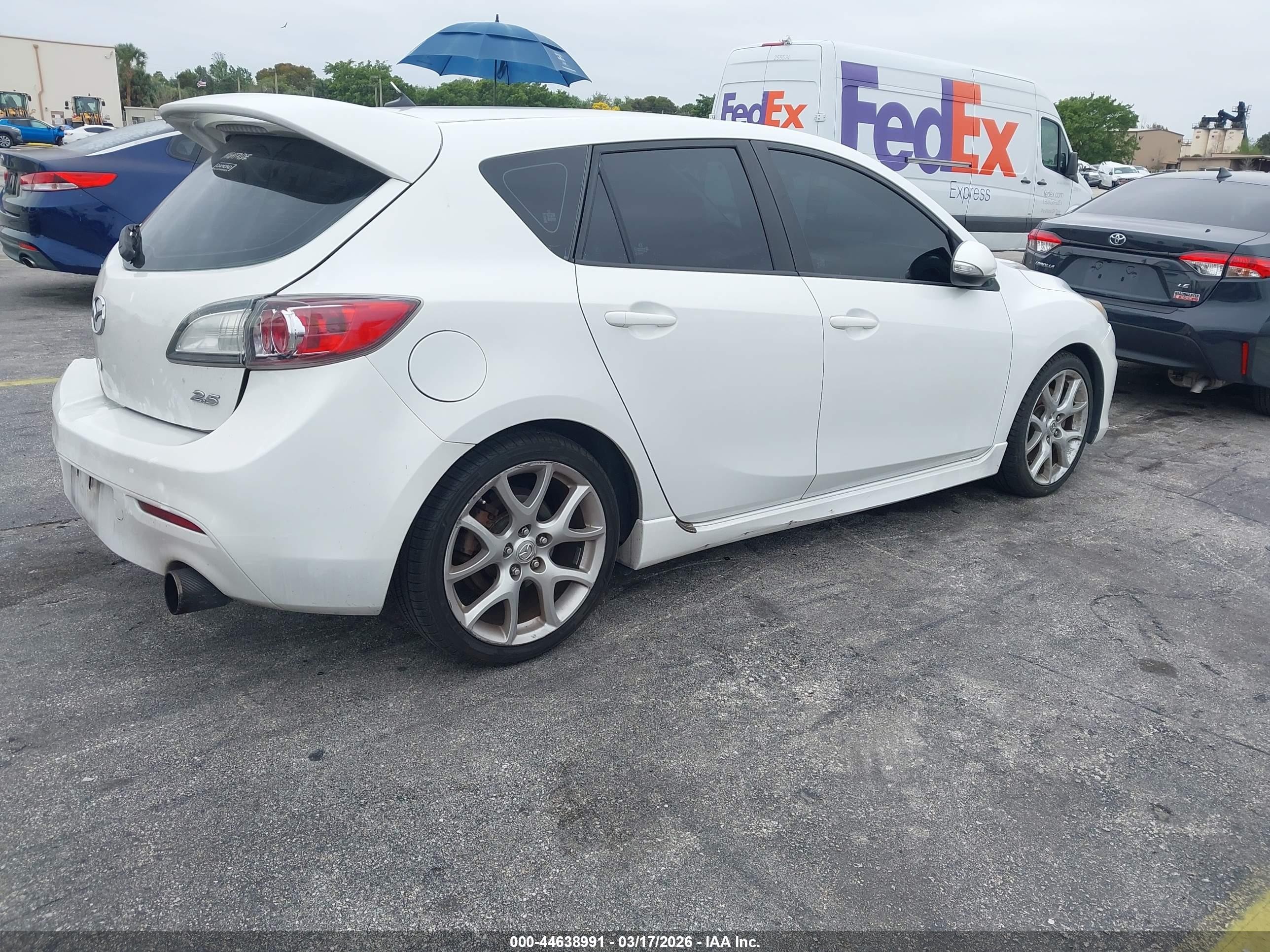 2012 Mazda Mazdaspeed3 Touring White vin: JM1BL1L35C1535738