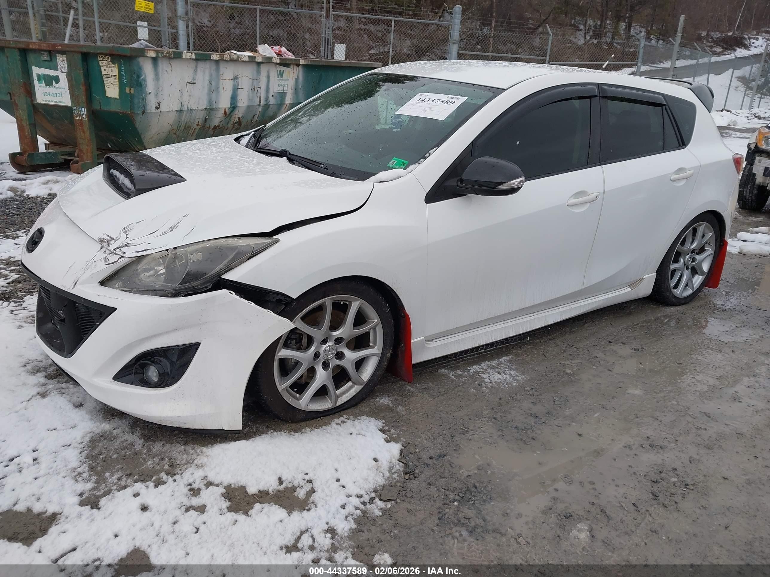 2012 Mazda Mazdaspeed3 Touring White vin: JM1BL1L35C1641932