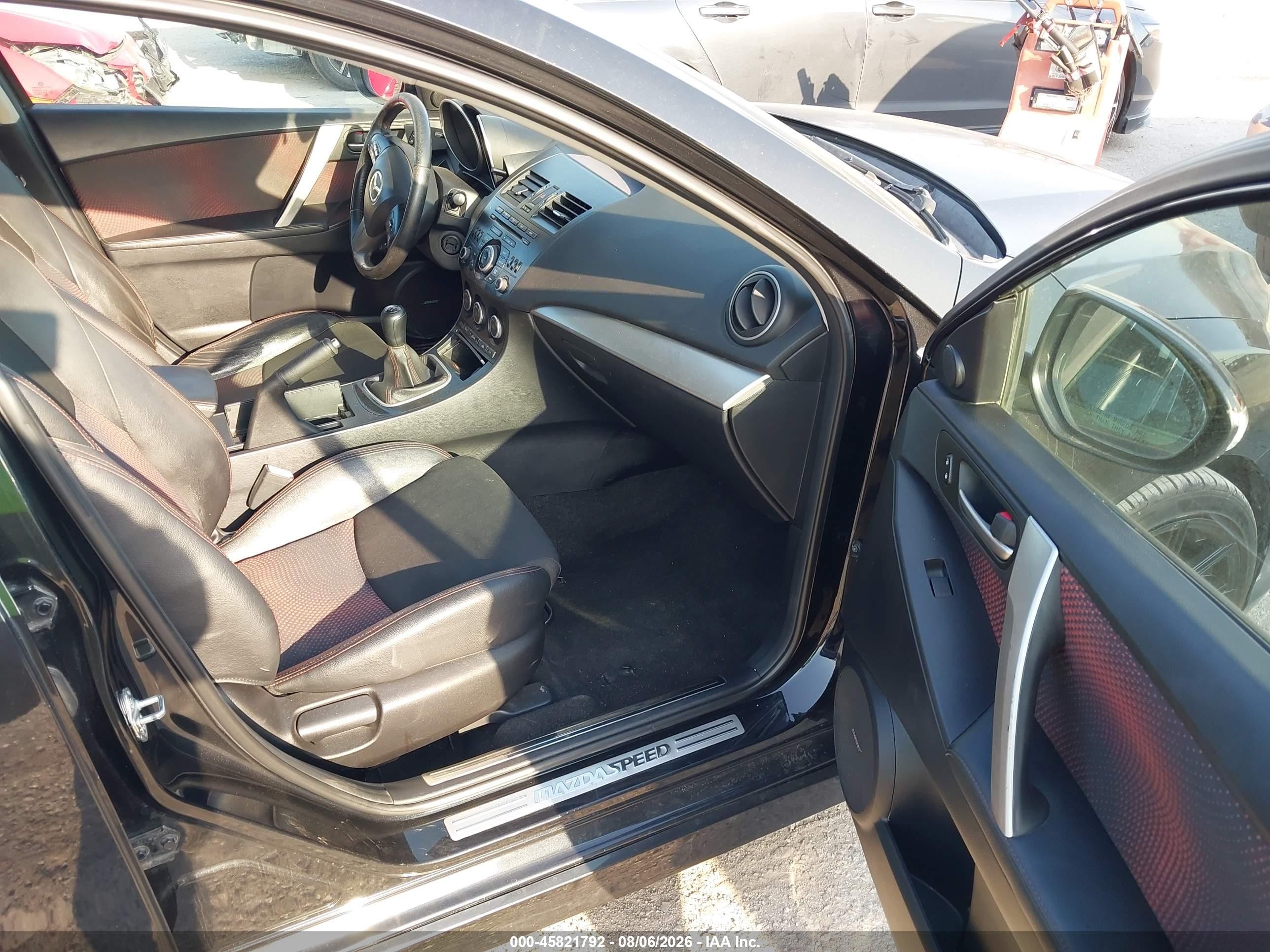 2012 Mazda Mazdaspeed3 Touring Черный vin: JM1BL1L35C1648461