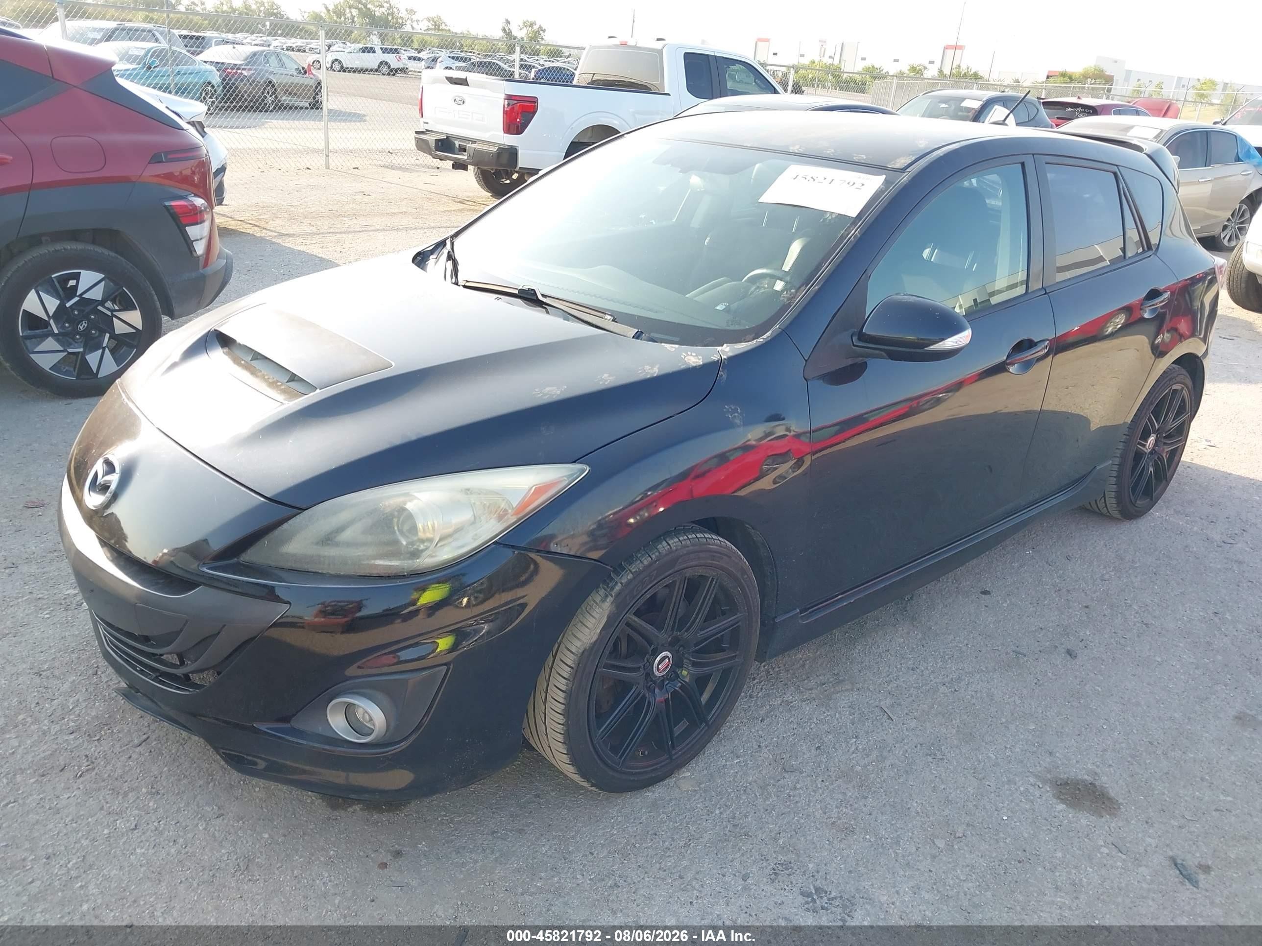 2012 Mazda Mazdaspeed3 Touring Черный vin: JM1BL1L35C1648461