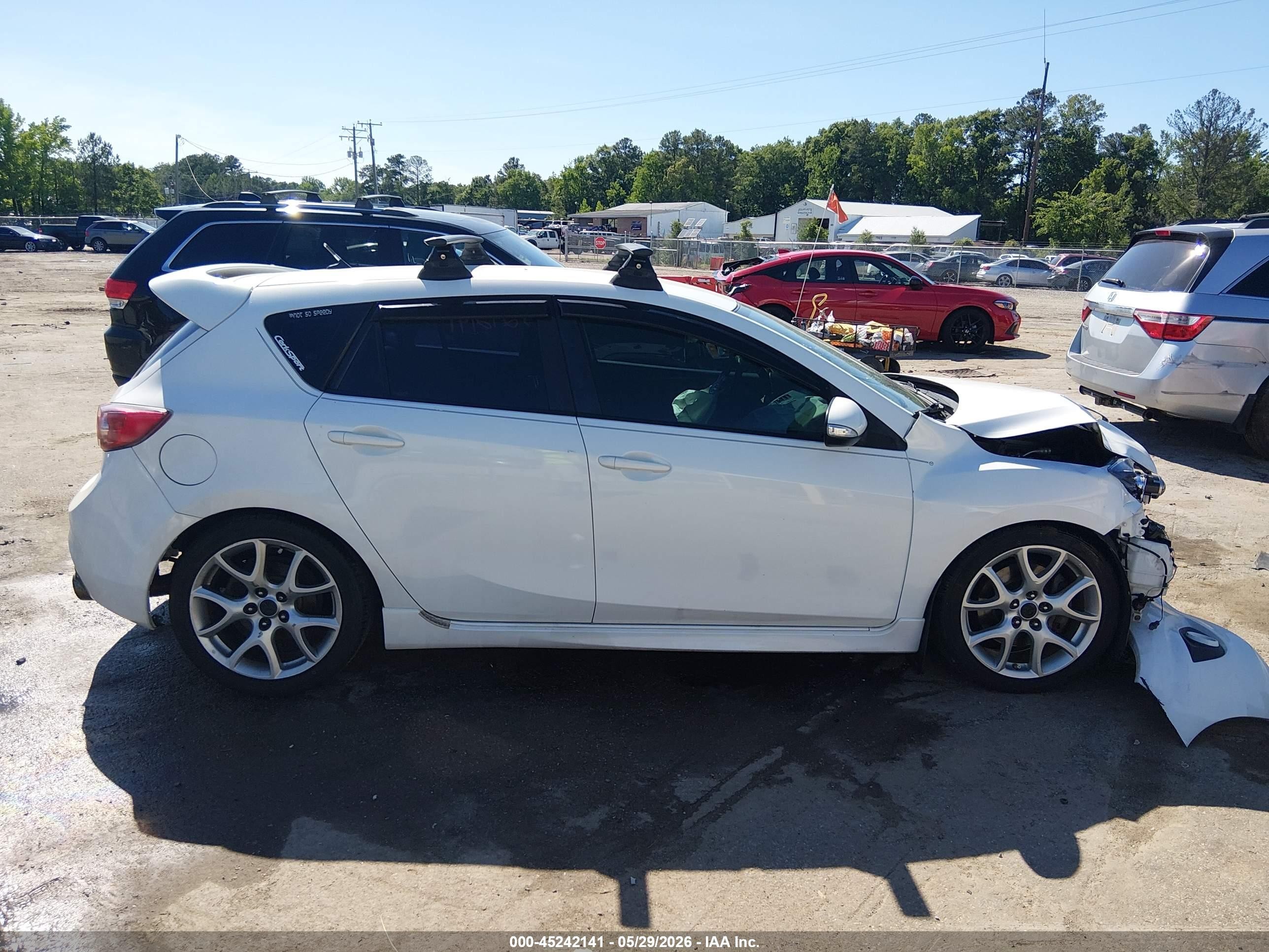 2012 Mazda Mazdaspeed3 Touring White vin: JM1BL1L38C1646977