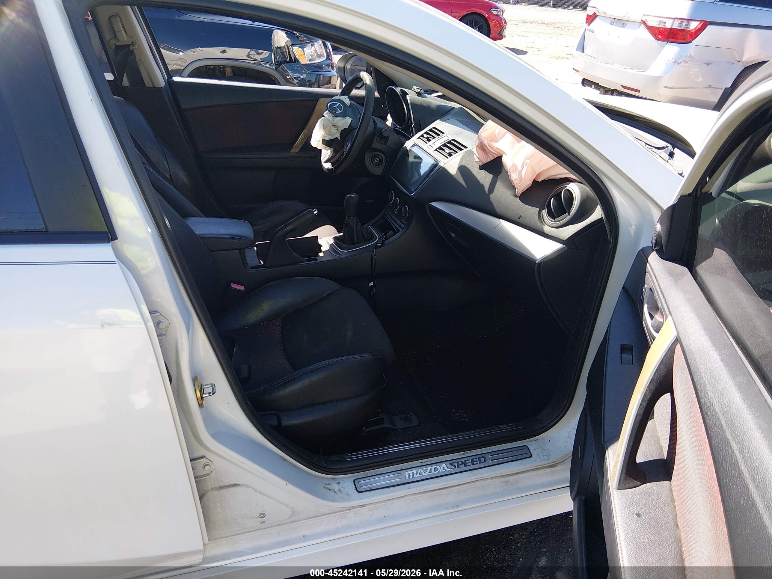 2012 Mazda Mazdaspeed3 Touring White vin: JM1BL1L38C1646977