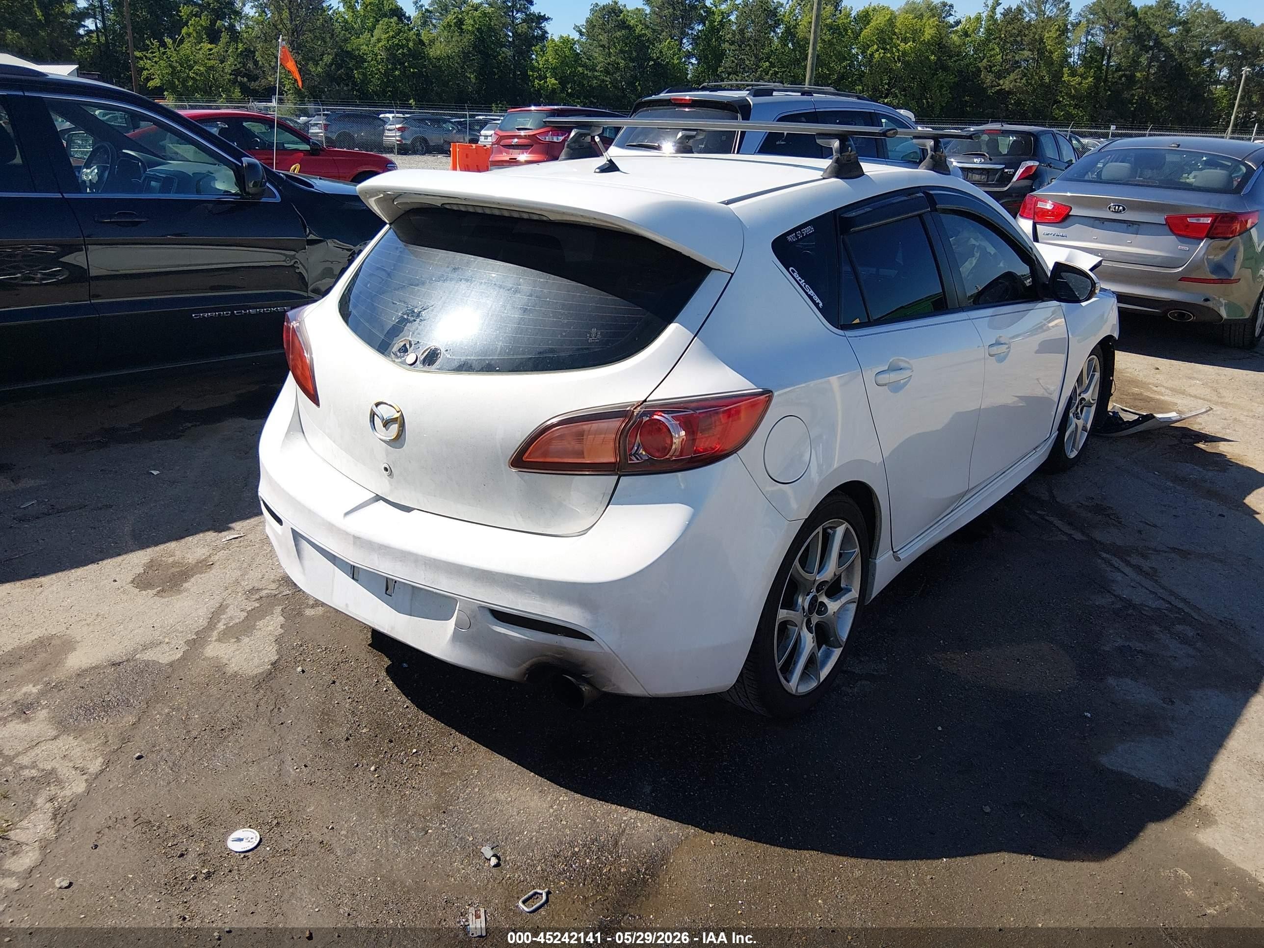 2012 Mazda Mazdaspeed3 Touring White vin: JM1BL1L38C1646977